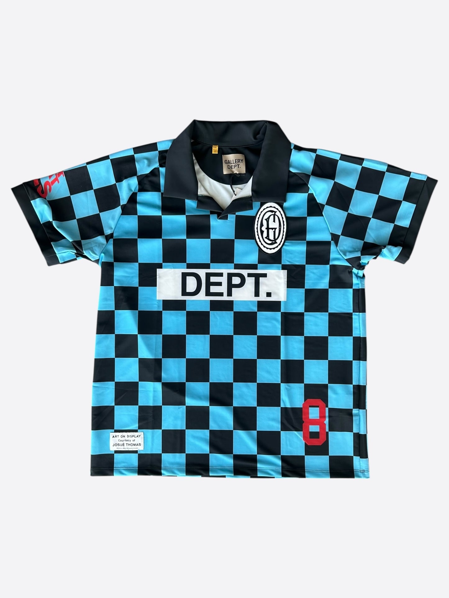 Gallery Dept Black & Blue Checkered Soccer Jersey