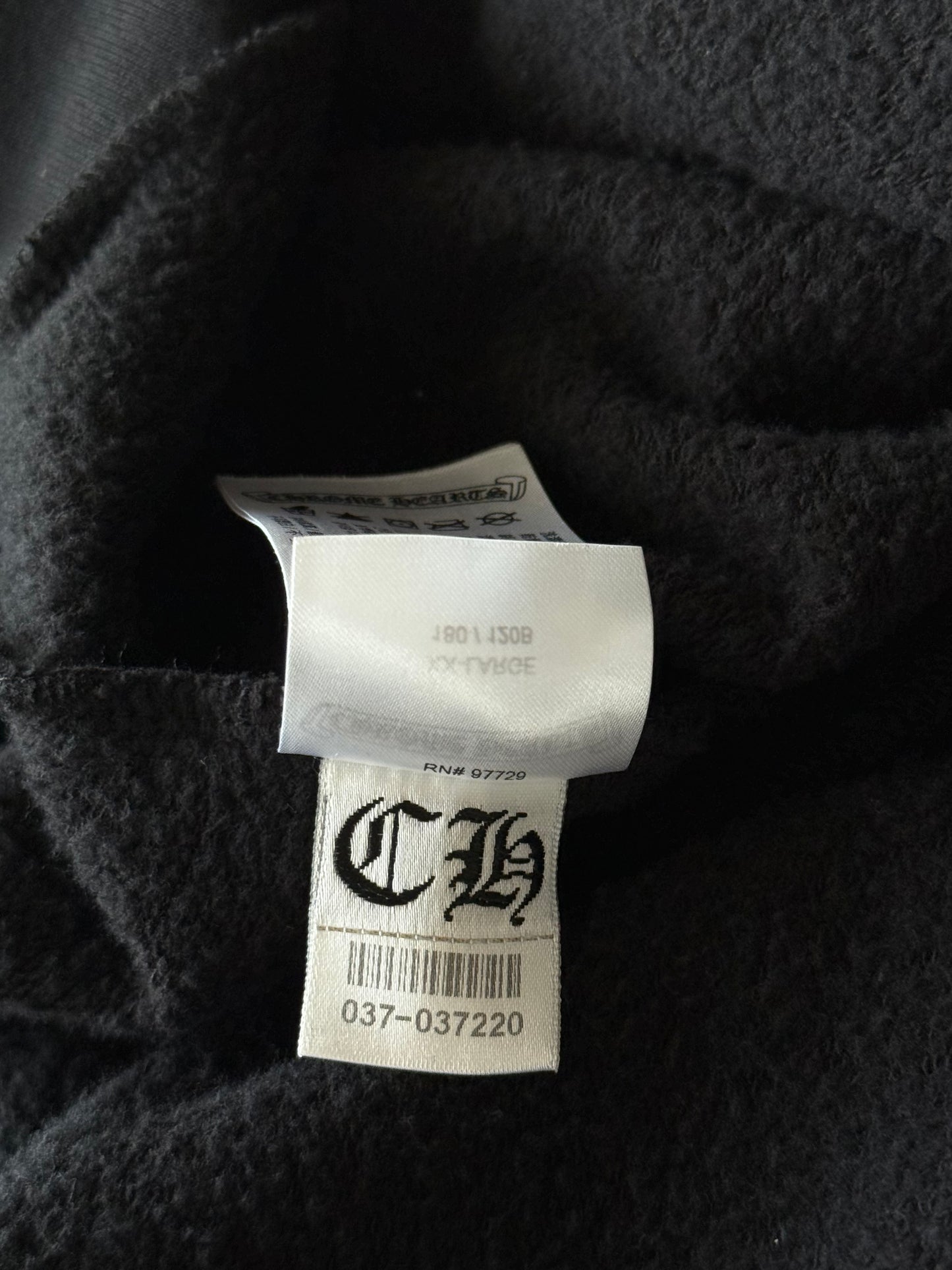 Chrome Hearts Black & White Script Logo Hoodie