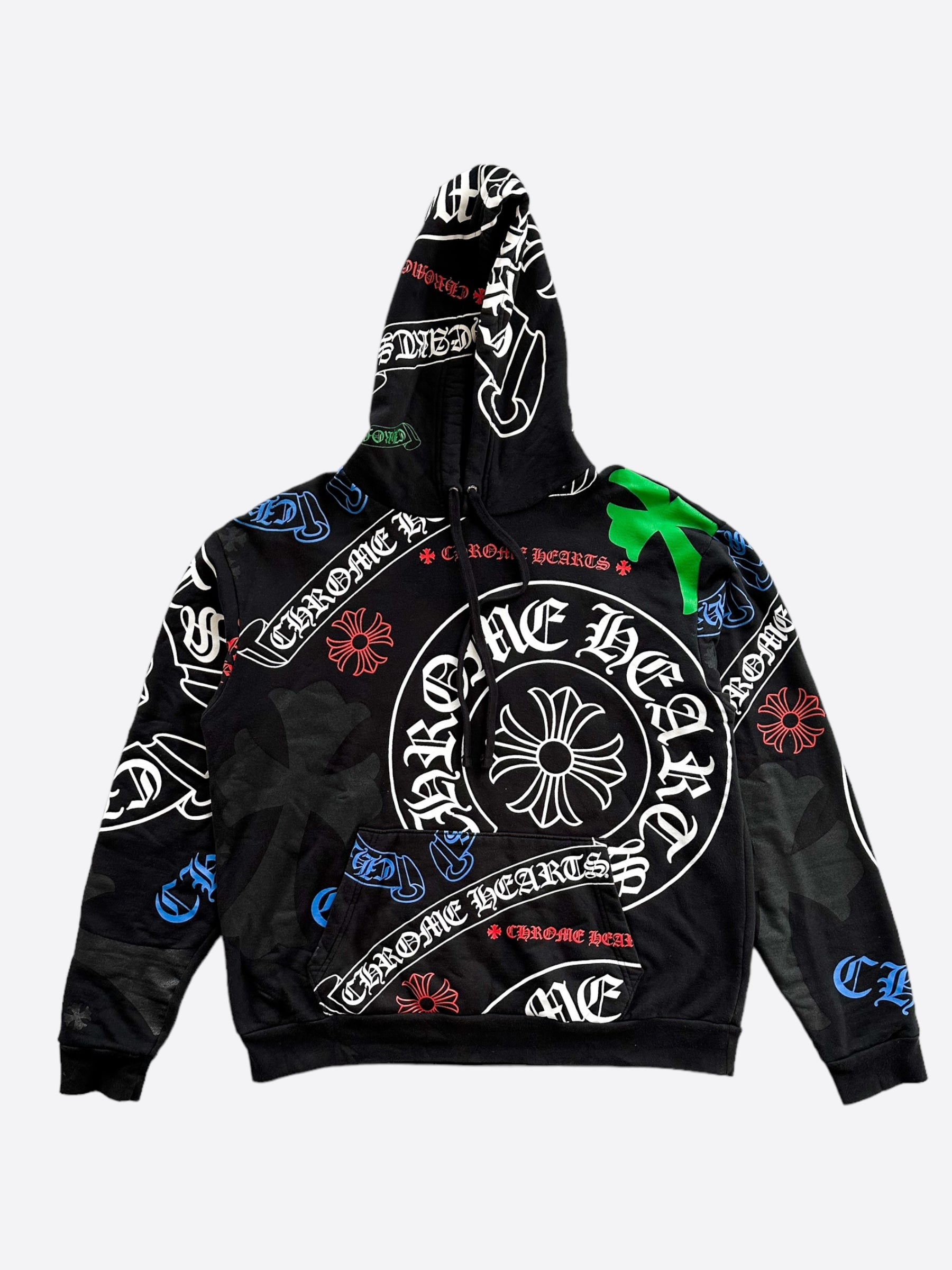 Chrome Hearts Black Multicolor Stencil Hoodie