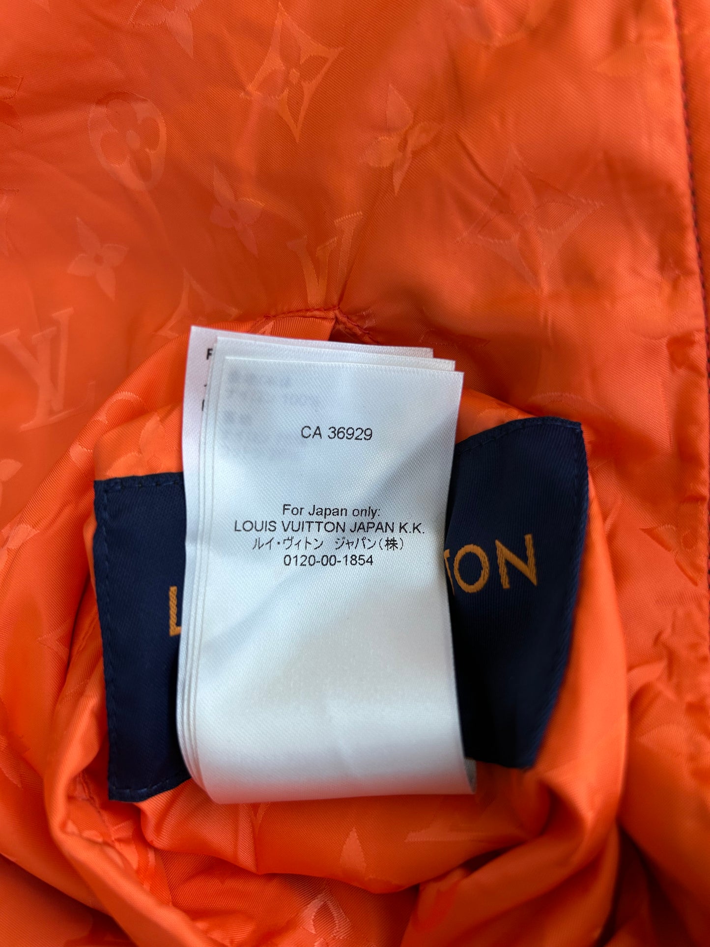 Louis Vuitton Black & Orange Monogram Reversible Bomber Jacket