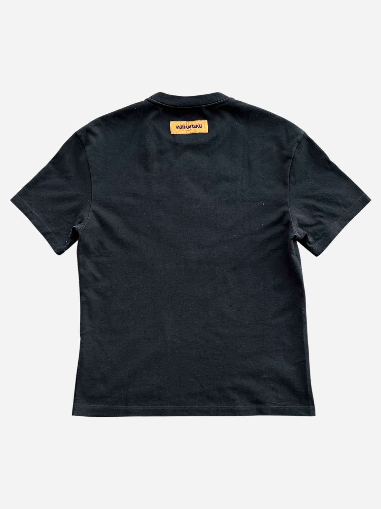 Louis Vuitton Black & White Marque Pearl Embellished T-Shirt