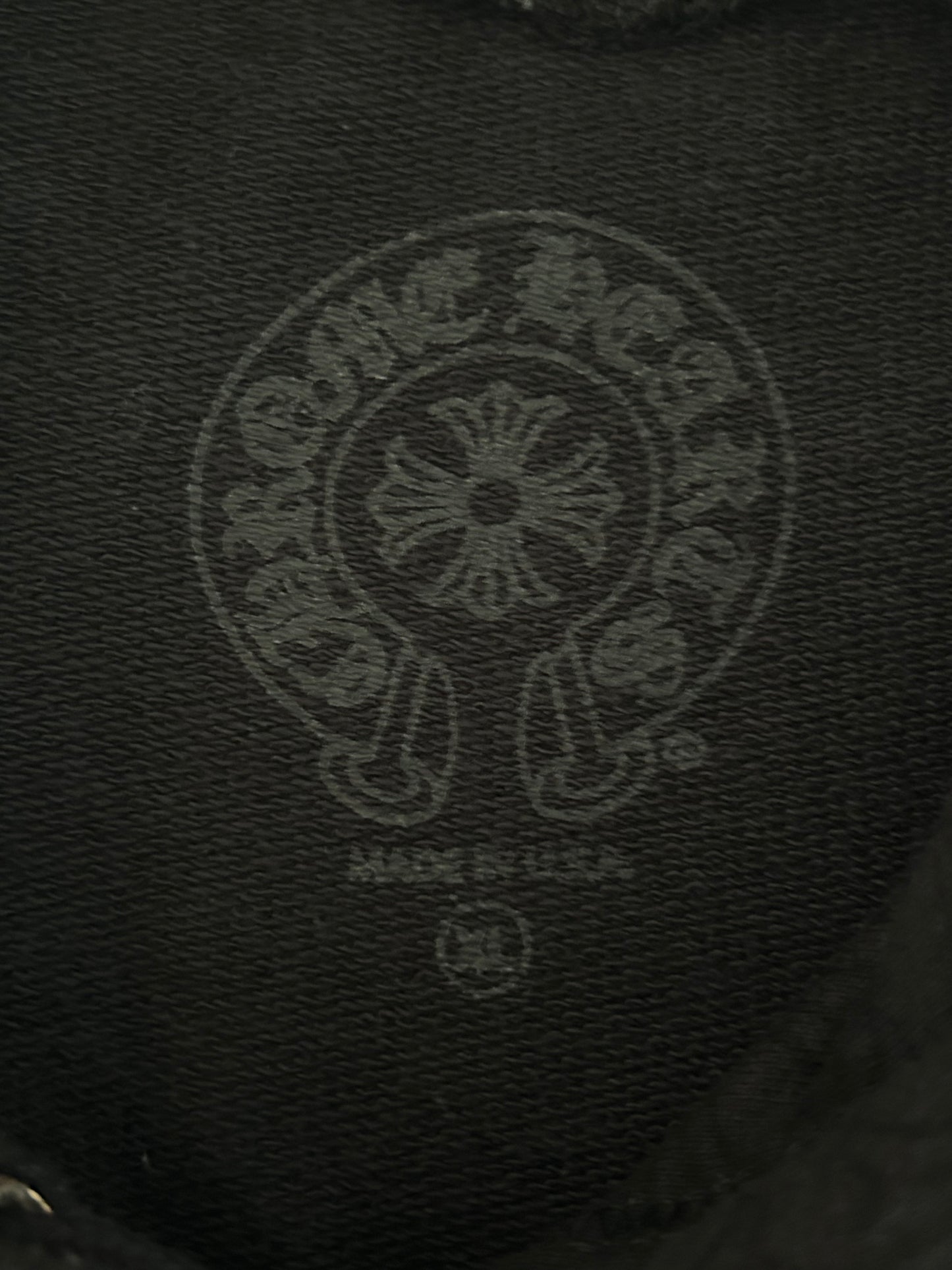 Chrome Hearts Black & White Cross Jacquard Horseshoe Logo Hoodie