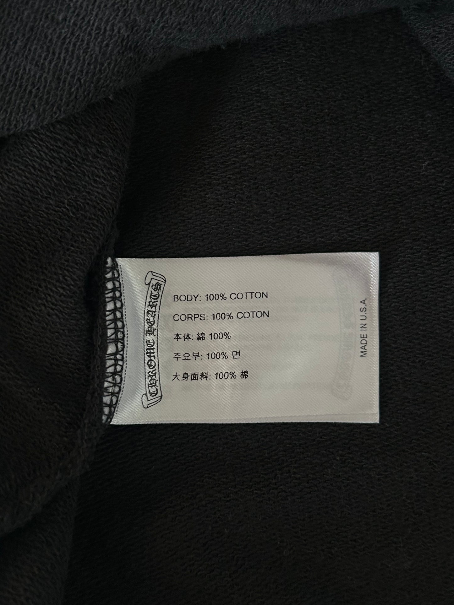 Chrome Hearts Black & White Cross Jacquard Horseshoe Logo Hoodie