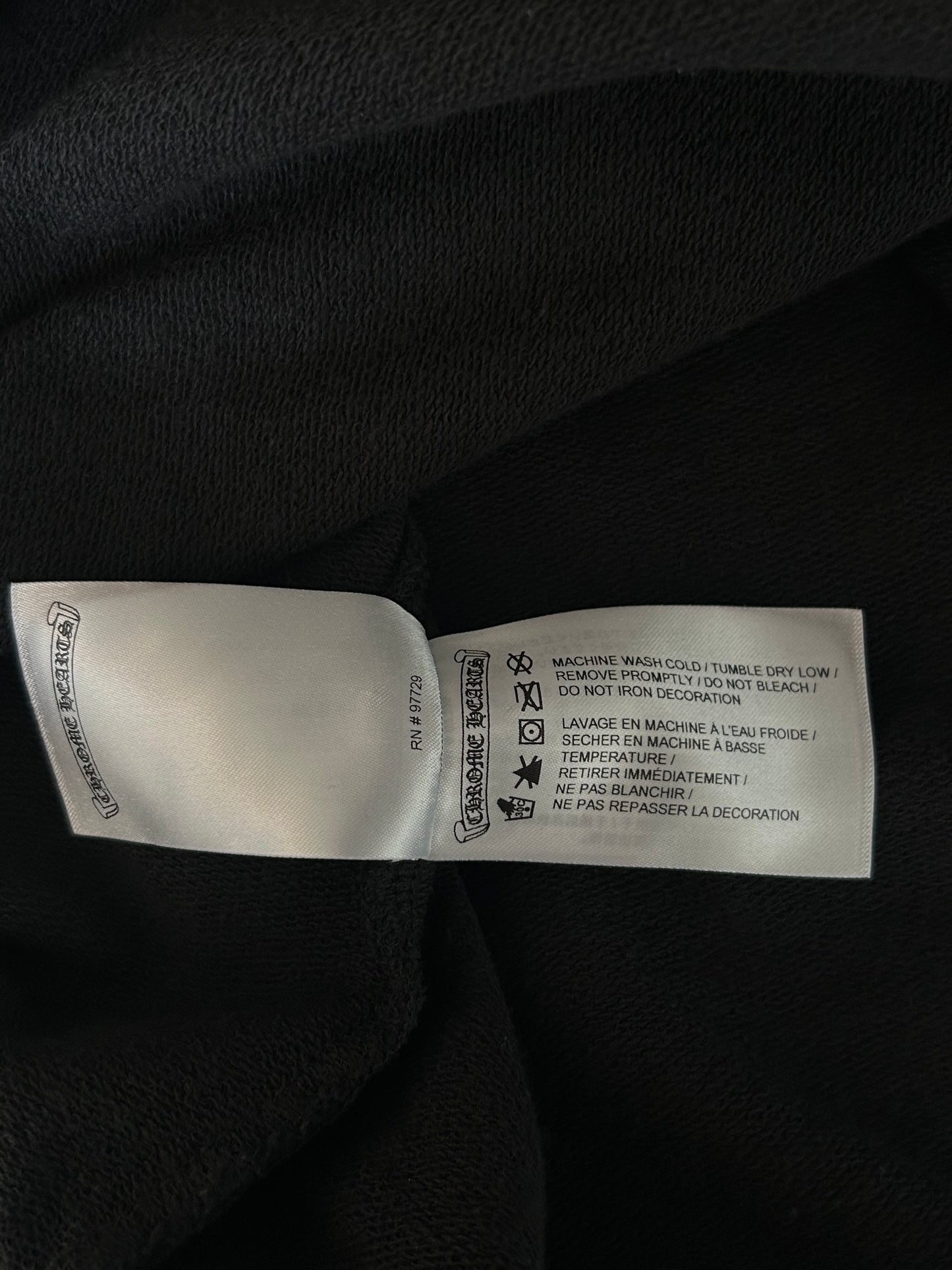 Chrome Hearts Black & White Cross Jacquard Horseshoe Logo Hoodie