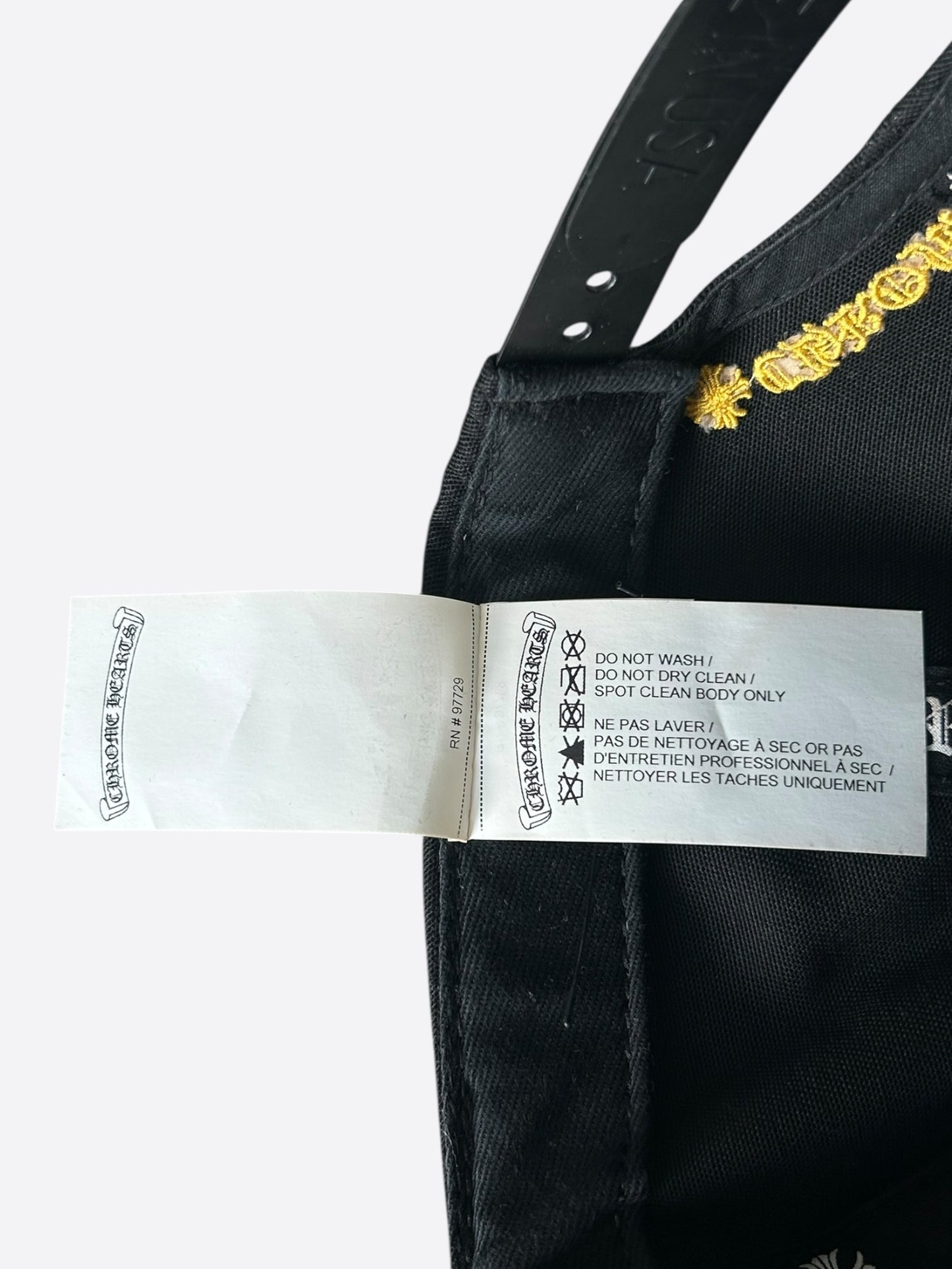 Chrome Hearts Black & Yellow CH Logo Hat