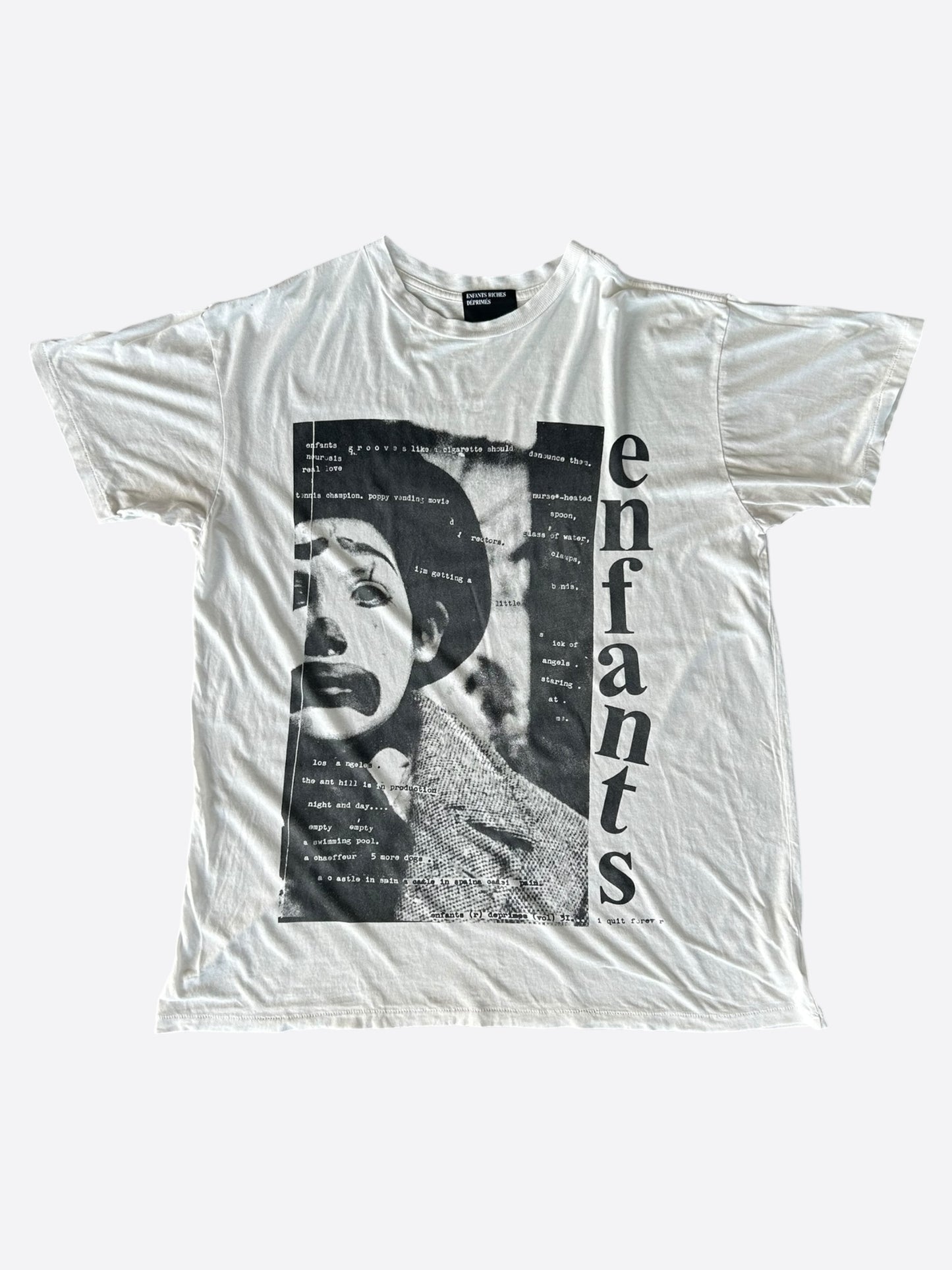 Enfants Riches Deprimes White & Black Sad Clown T-Shirt