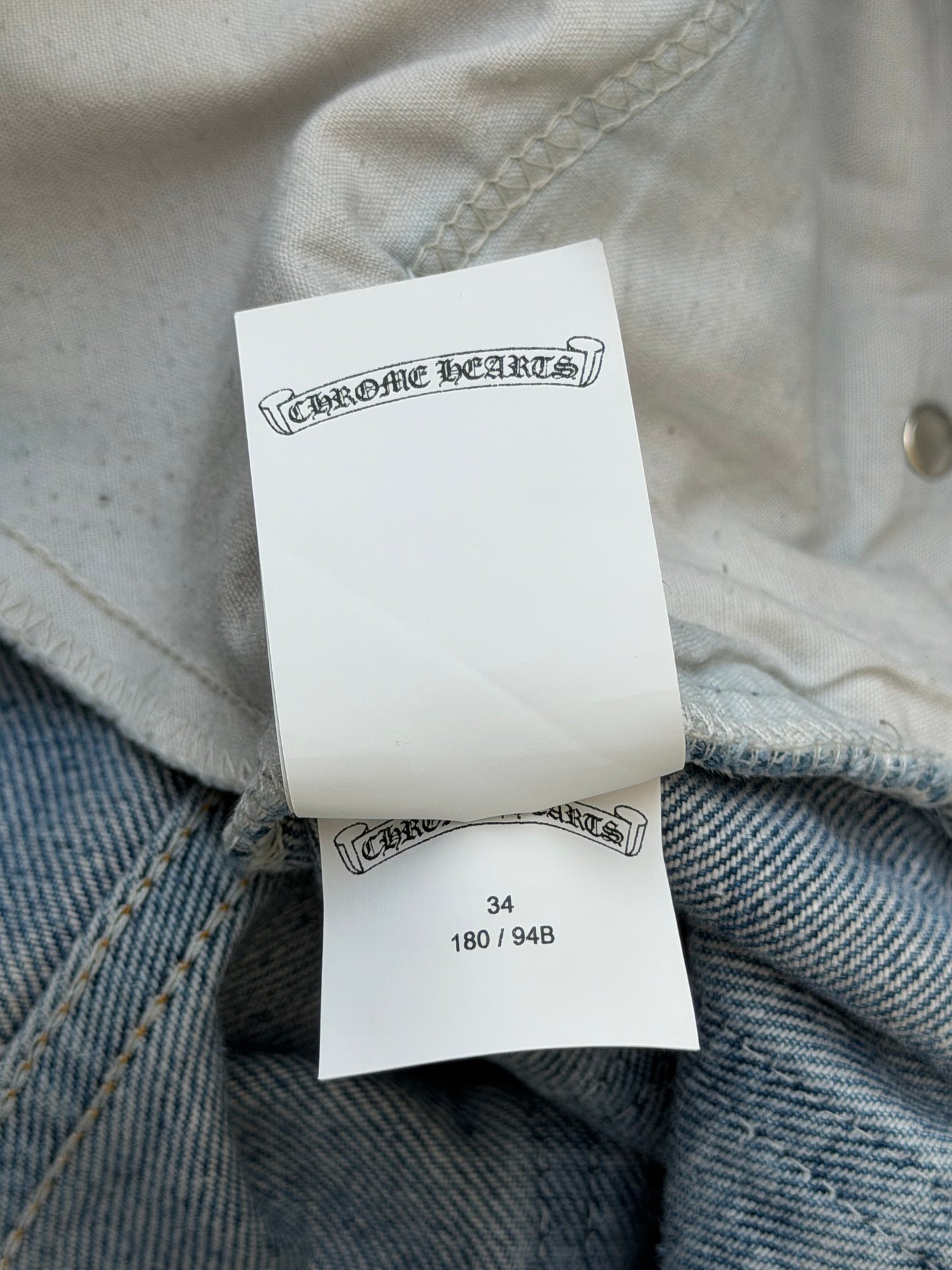 Chrome Hearts Levis Blue & Black Cross Patch Jeans