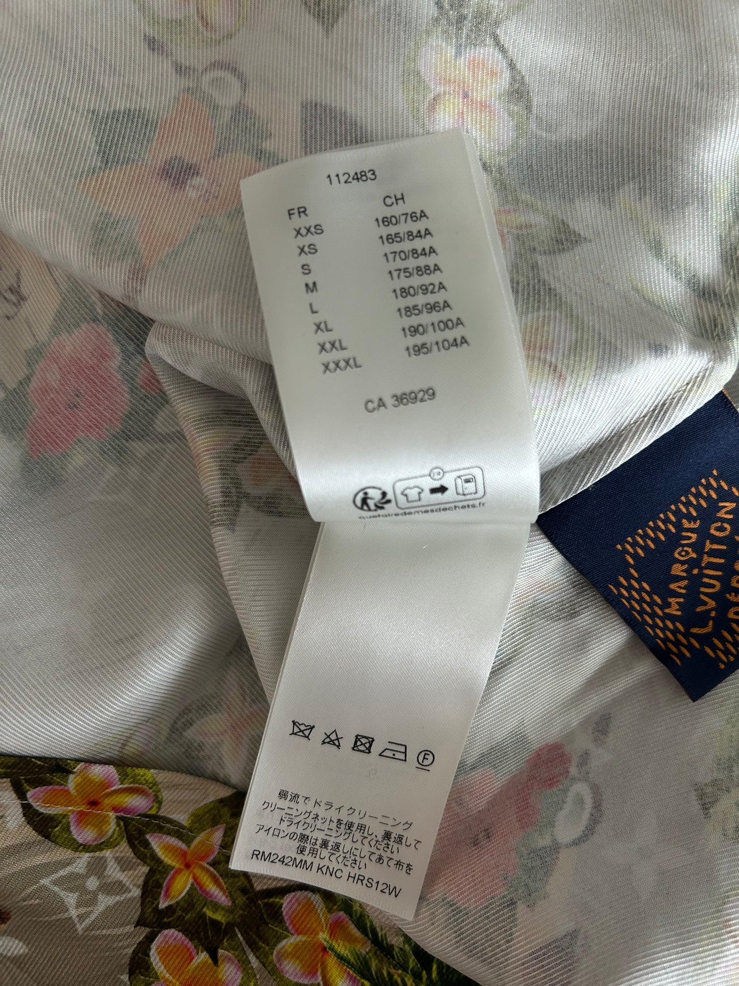 Louis Vuitton Beige Beach Monogram Silk Button Up Shirt