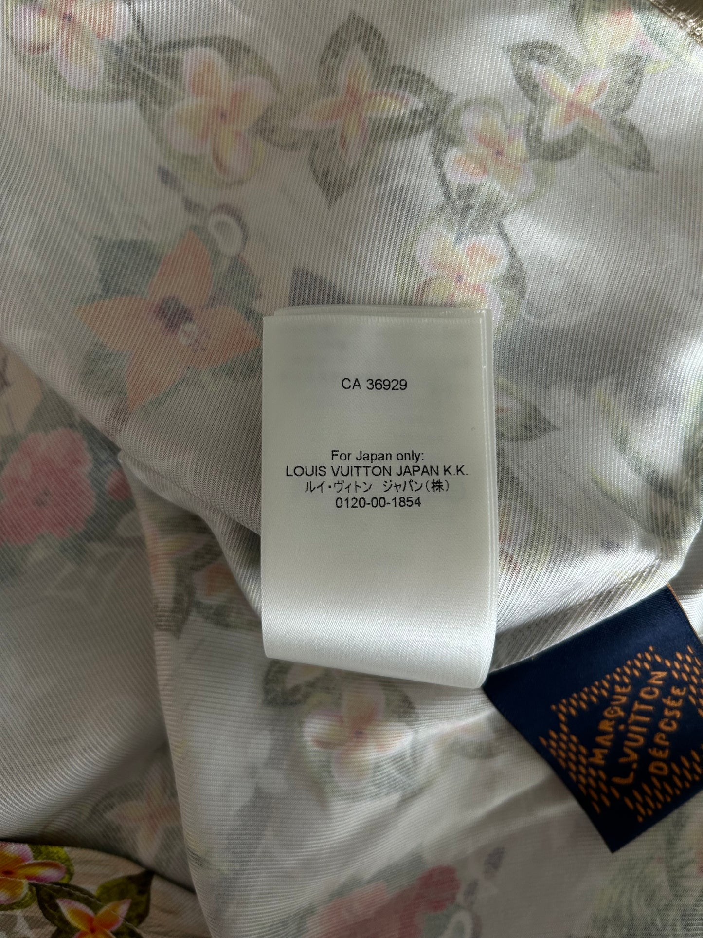 Louis Vuitton Beige Beach Monogram Silk Button Up Shirt