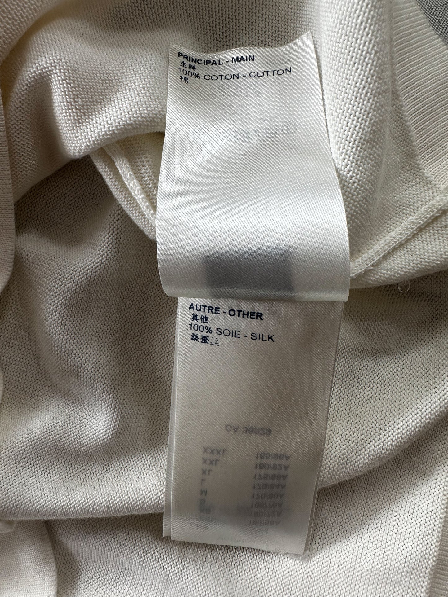 Louis Vuitton White End goal Intarsia T-Shirt