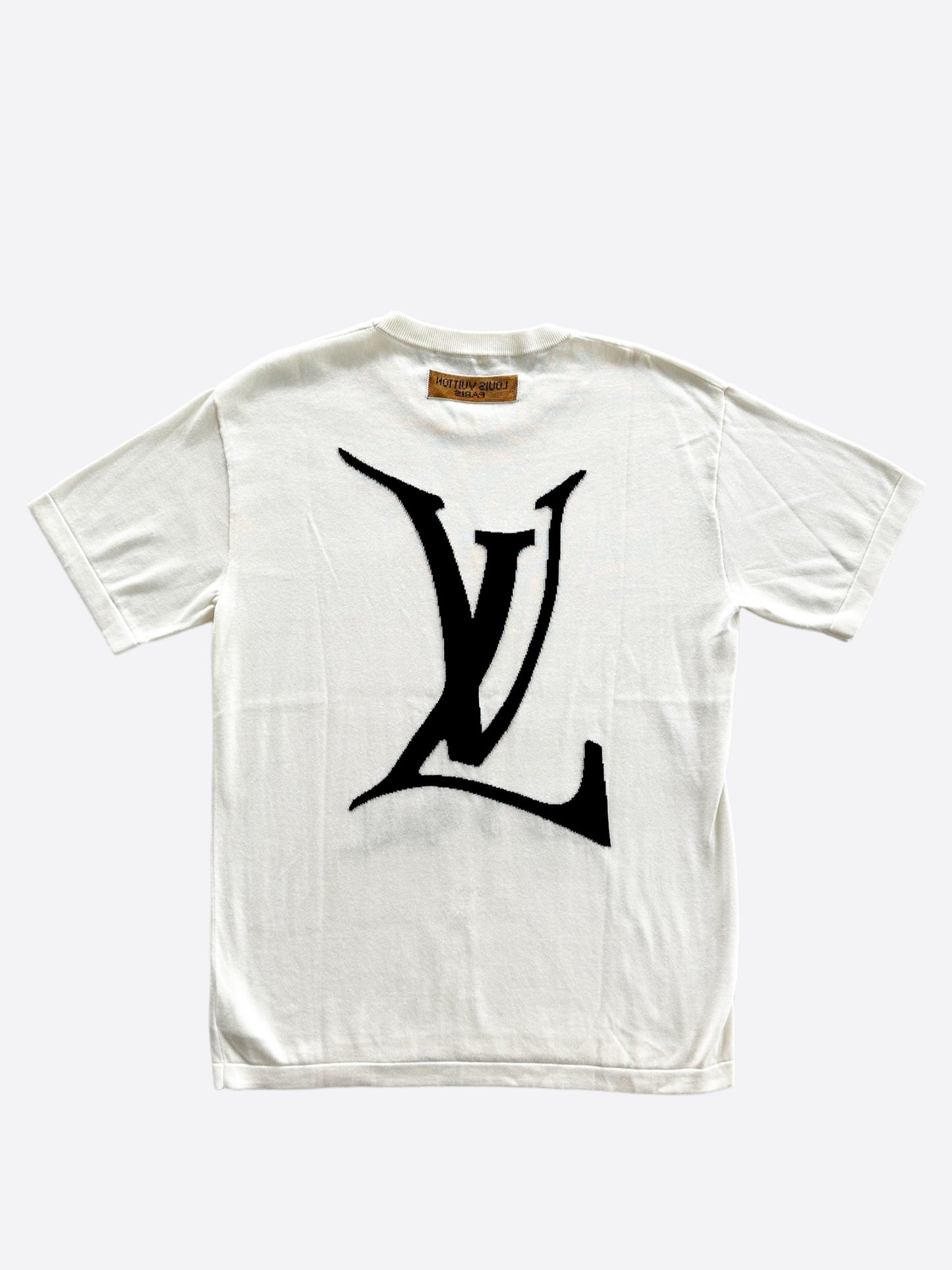 Louis Vuitton White End goal Intarsia T-Shirt