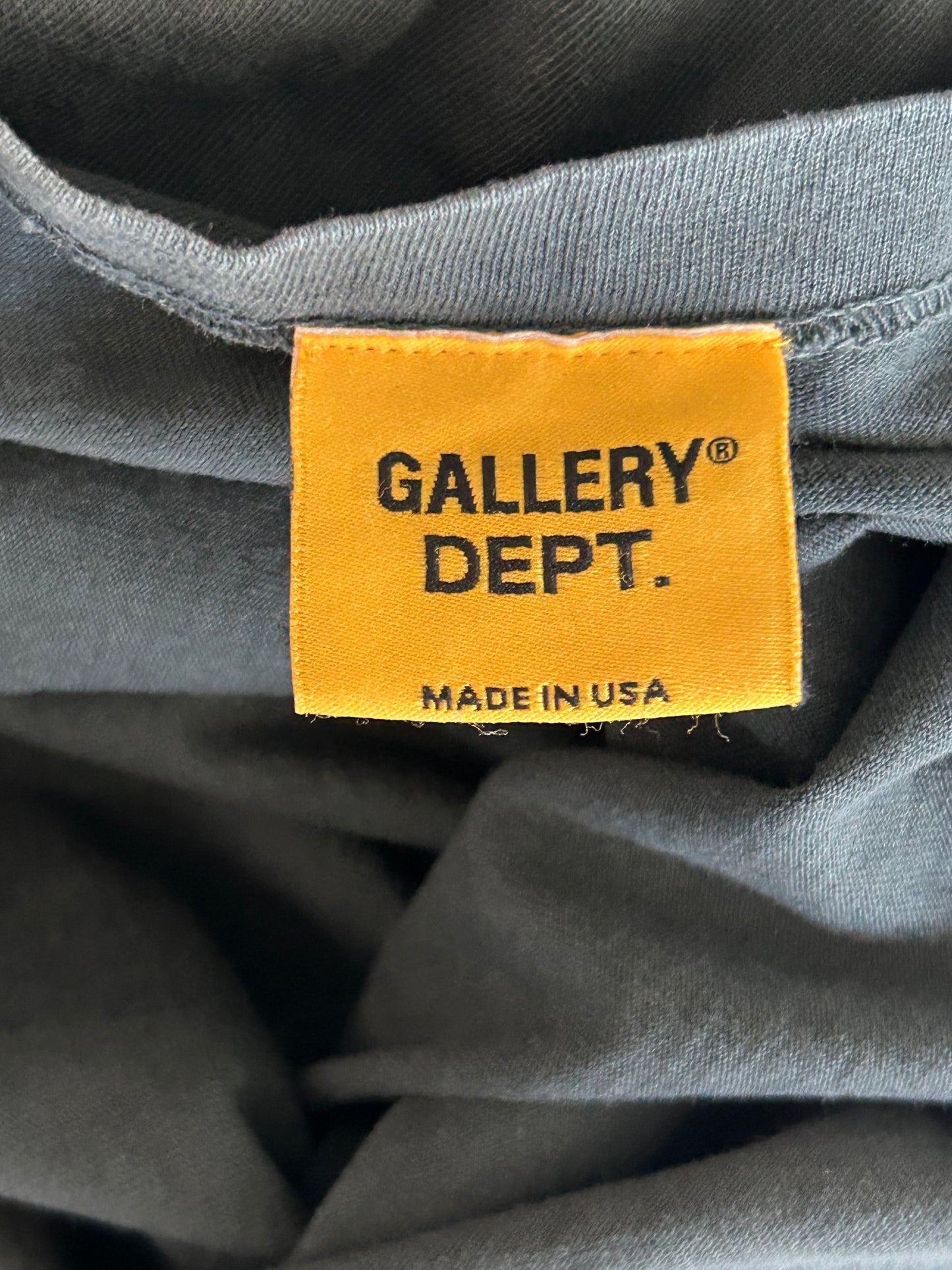 Gallery Dept Vintage Black House Of Horrors Logo Distressed T-Shirt