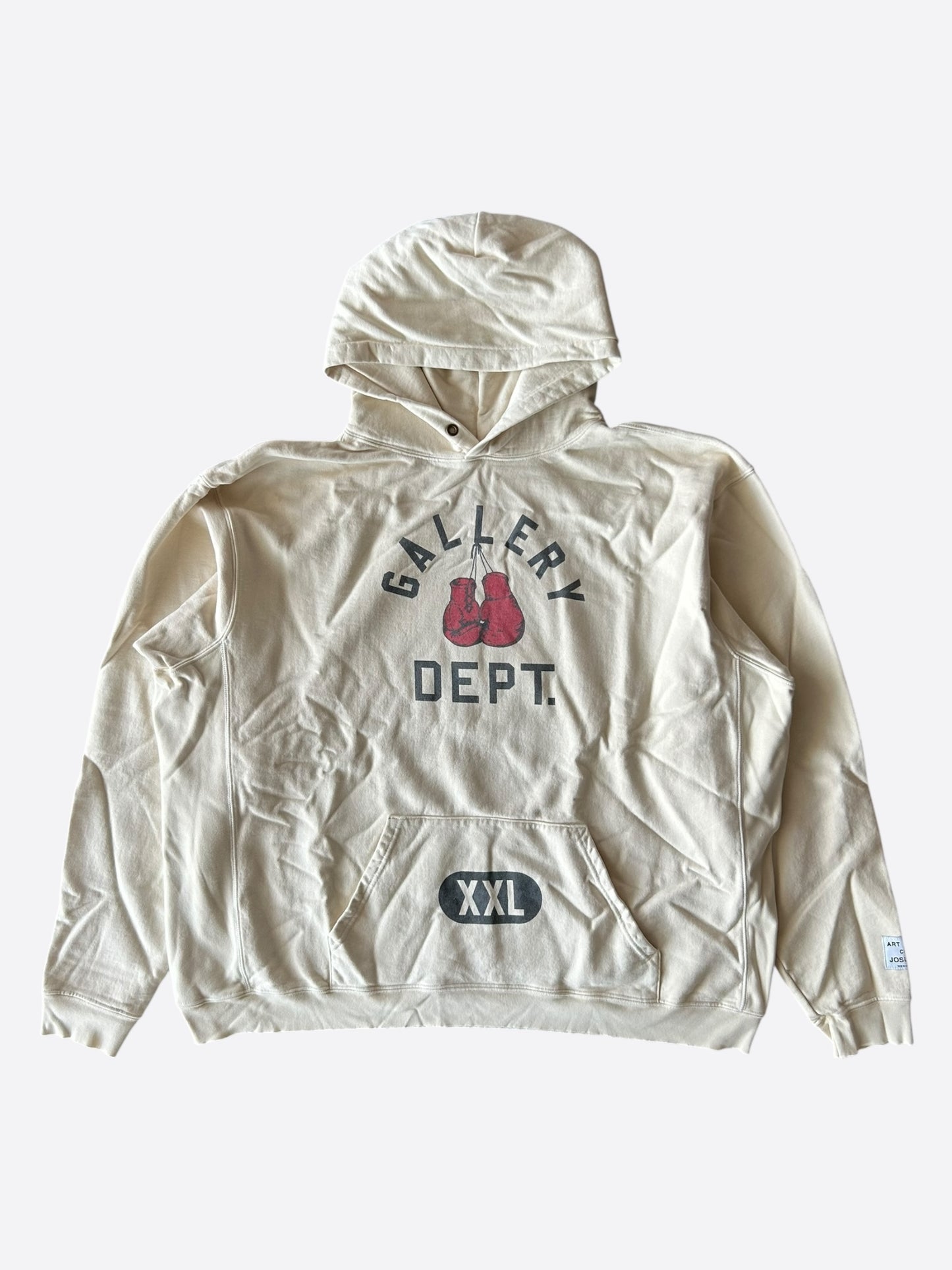 Gallery Dept Cream Boxing Gloves Logo Hoodie