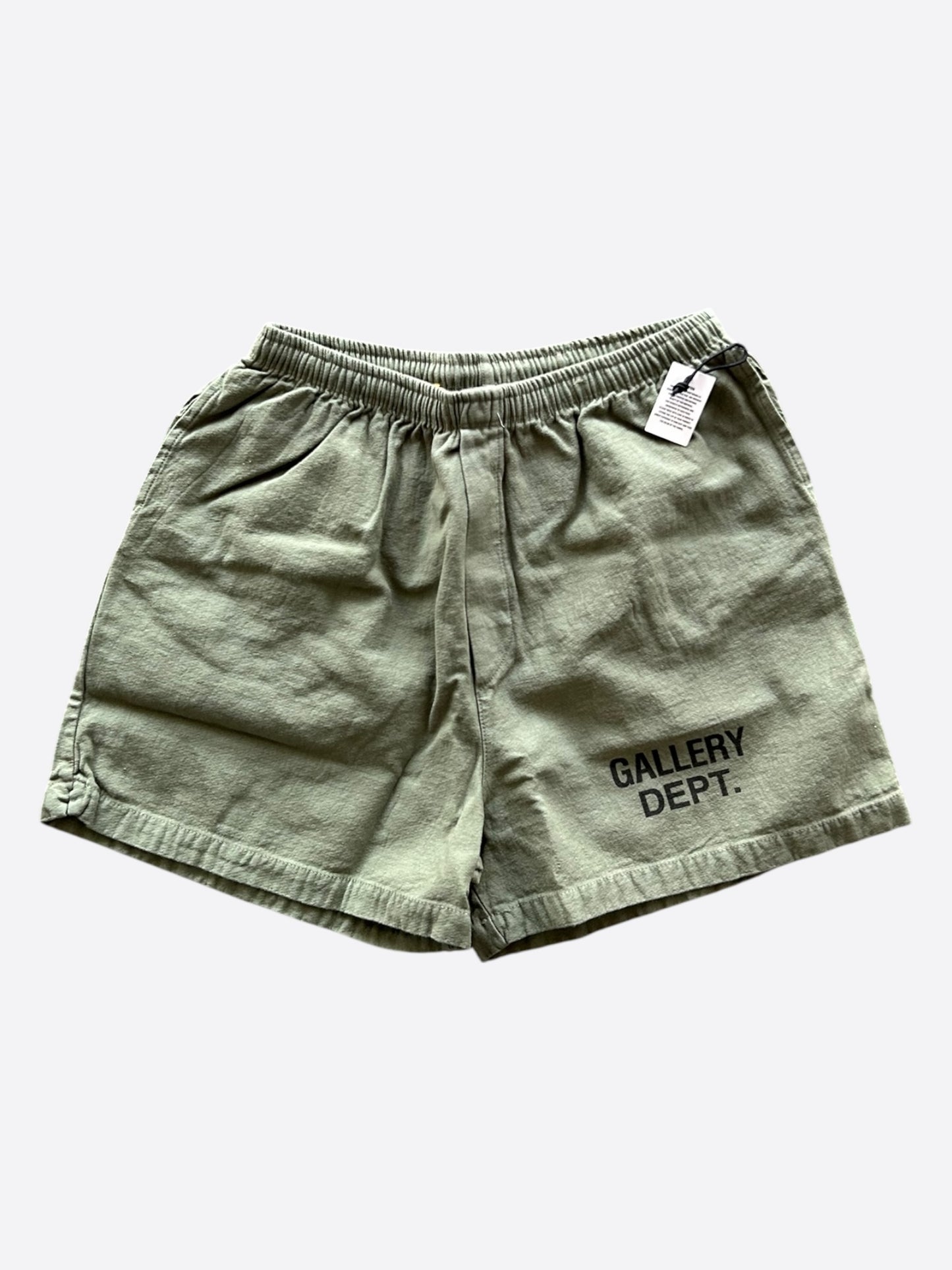 Gallery Dept Olive & Black Logo Zuma Shorts