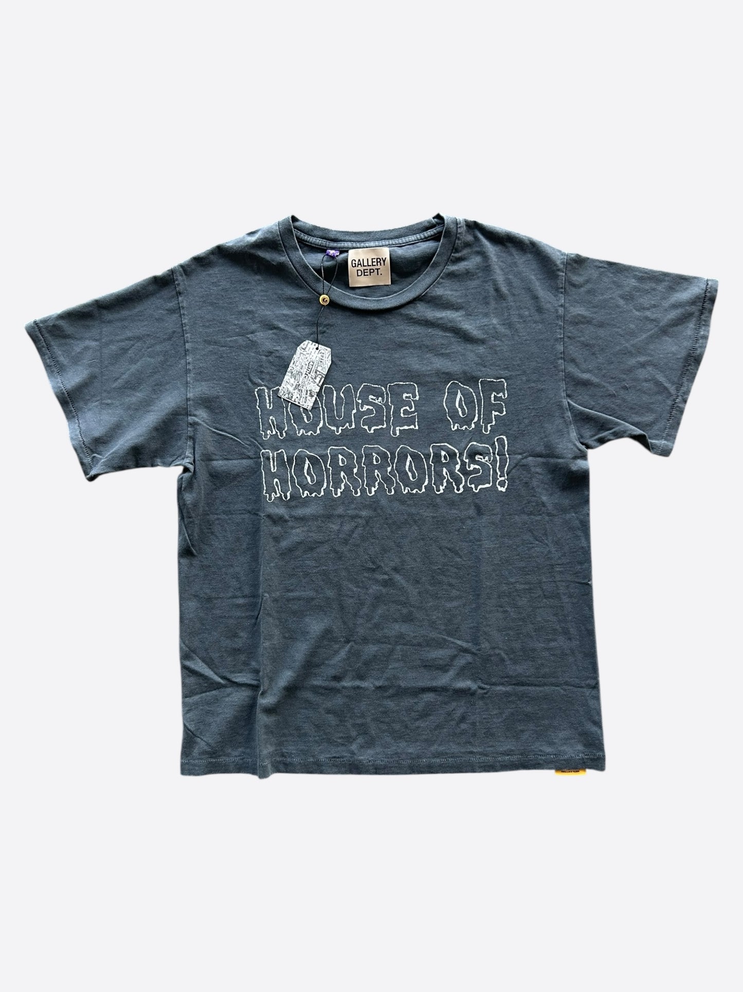 Gallery Dept Vintage Black House Of Horrors Logo Distressed T-Shirt
