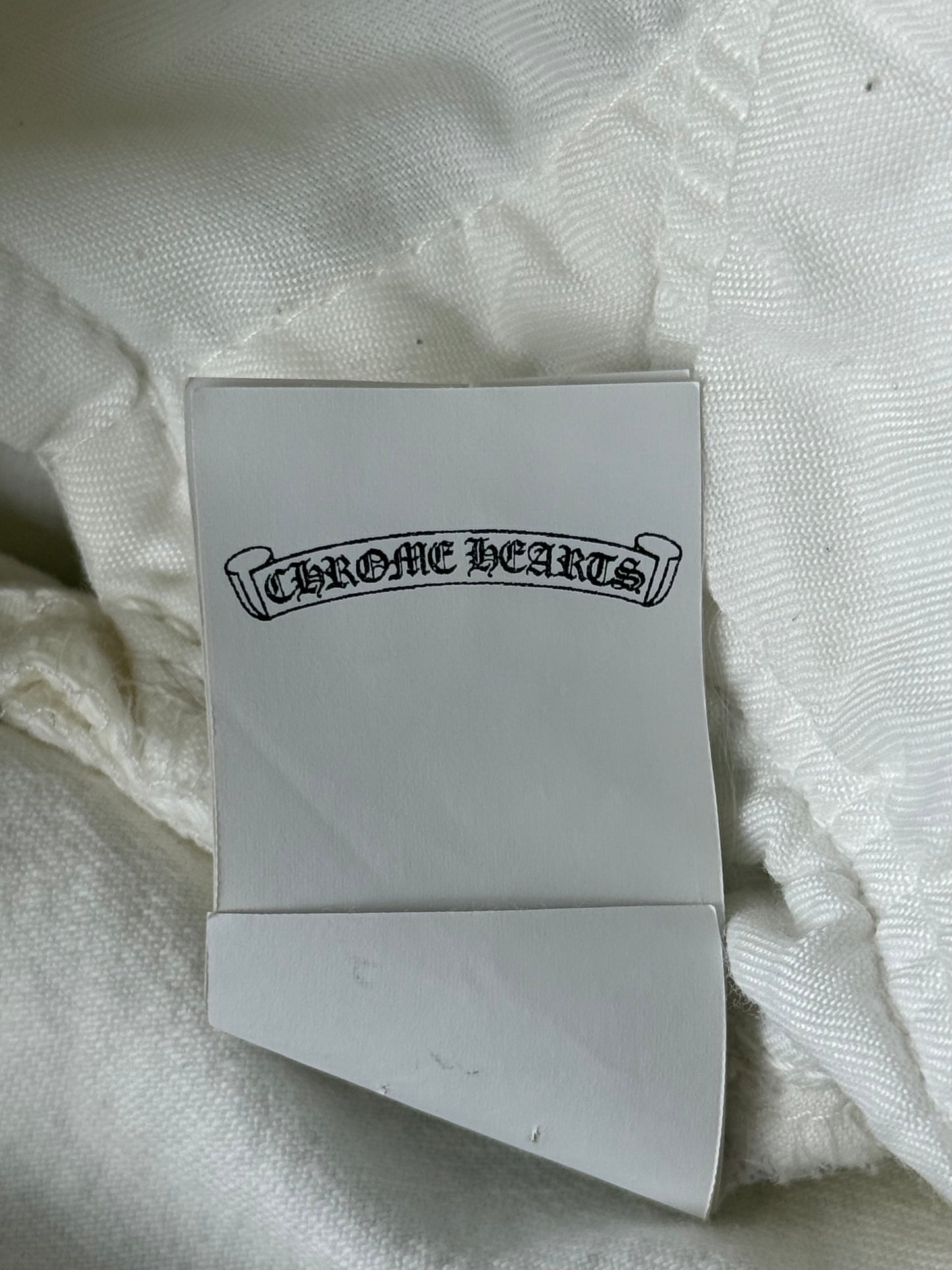 Chrome Hearts Levis White & Yellow Cross Patch Jeans