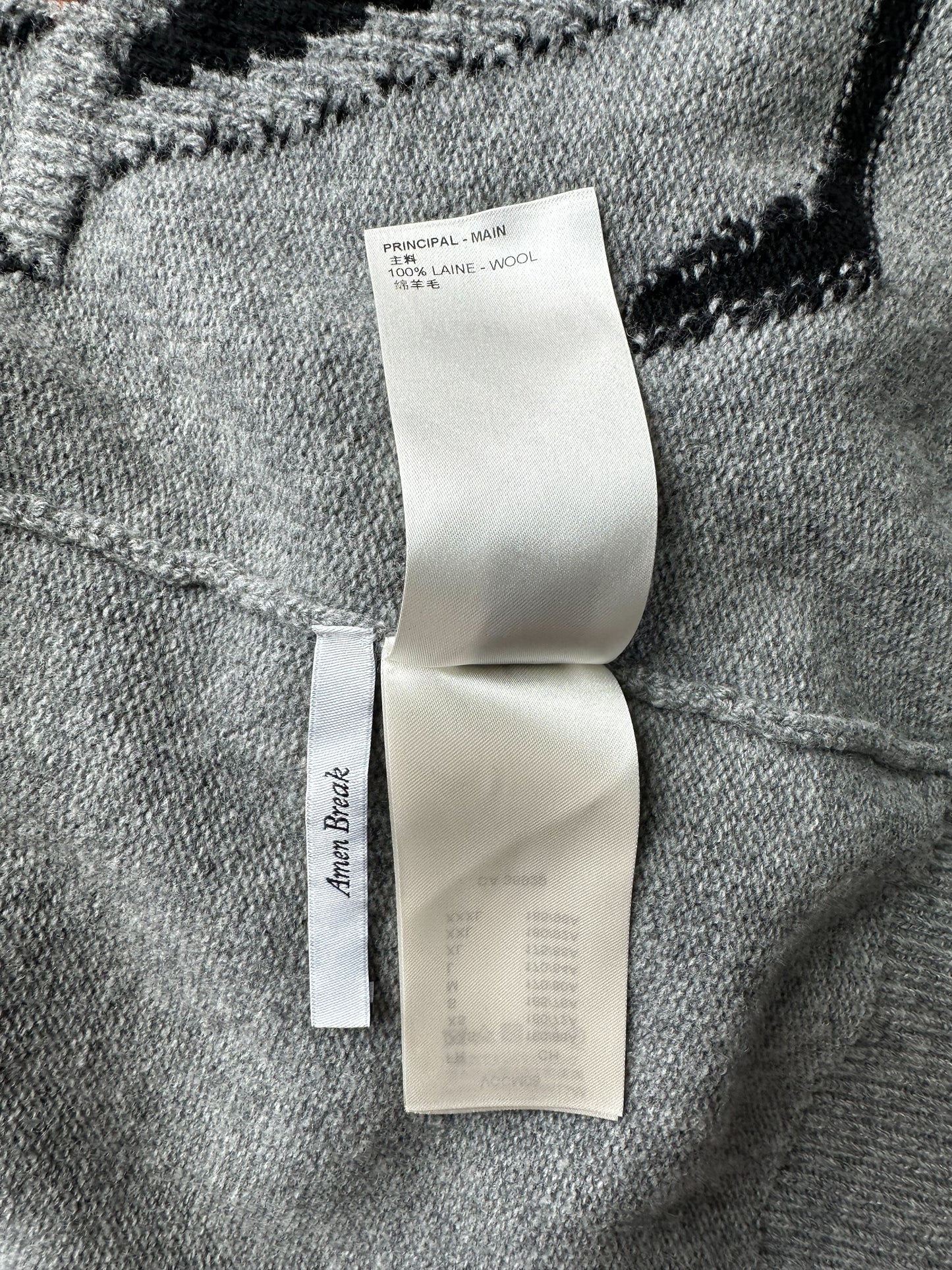 Louis Vuitton Grey Tiger Logo Knit Sweater