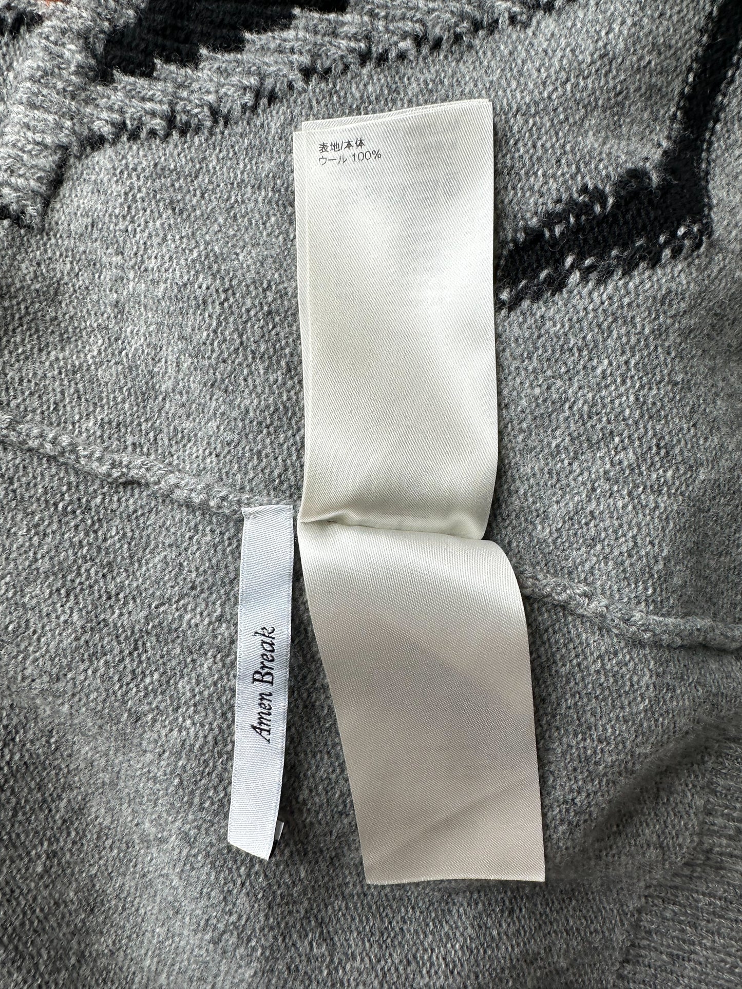 Louis Vuitton Grey Tiger Logo Knit Sweater