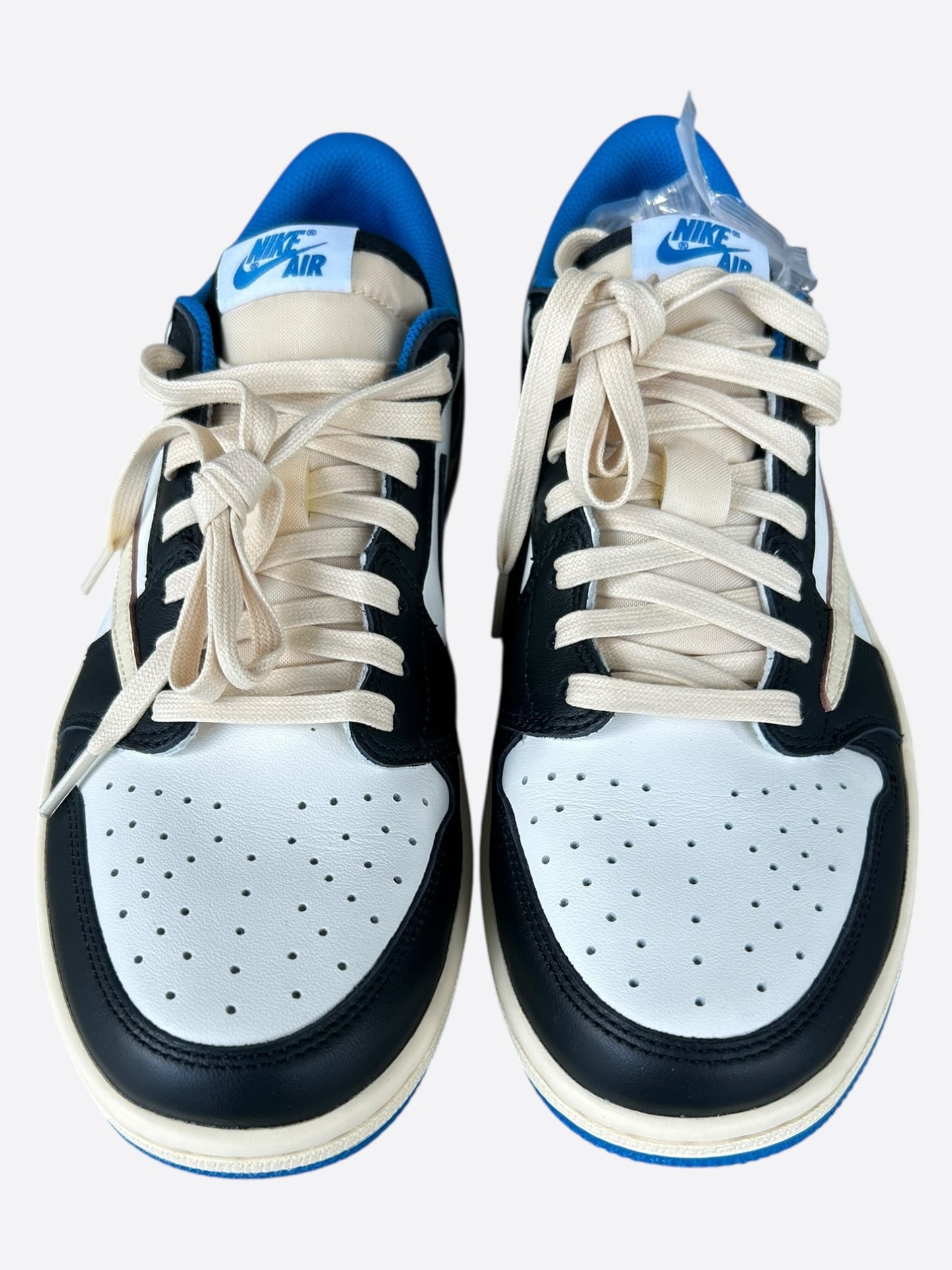 Nike Cactus Jack Fragment Blue & White Air Jordan 1 Low Top Sneakers
