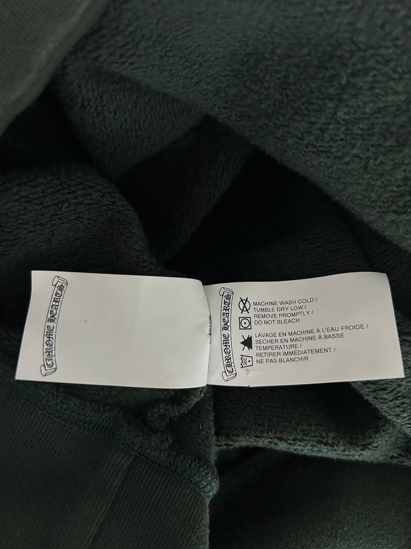 Chrome Hearts Green & White Embroidered Logo Hoodie