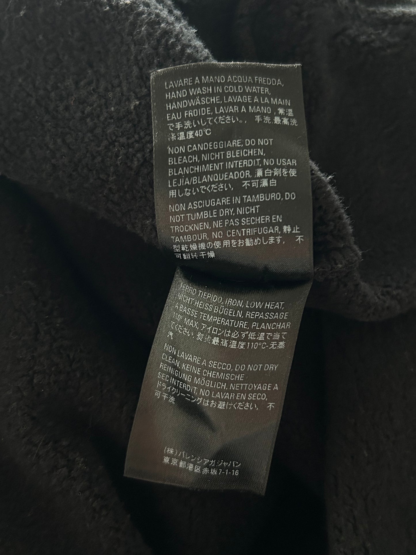 Balenciaga Black Notre Dame Distressed Hoodie