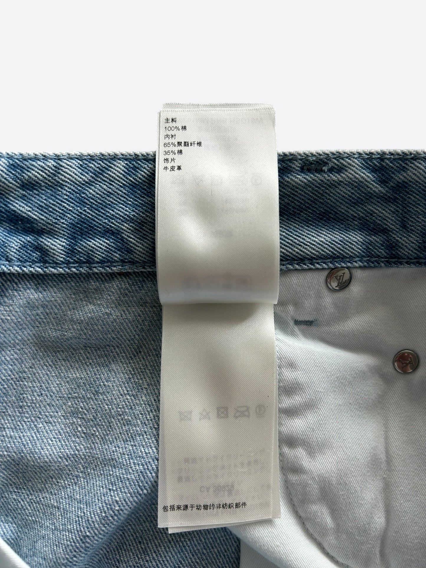 Louis Vuitton Blue & White Monogram Carpenter Jeans