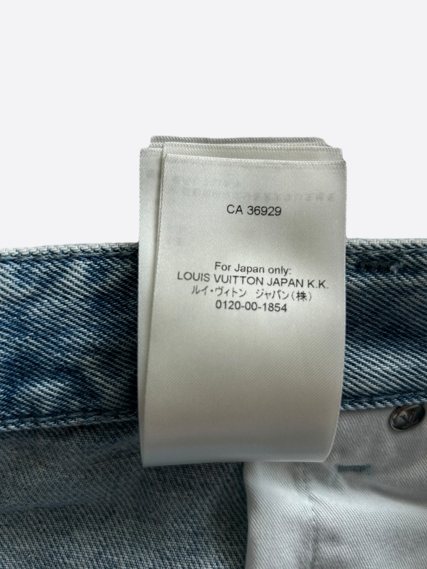 Louis Vuitton Blue & White Monogram Carpenter Jeans