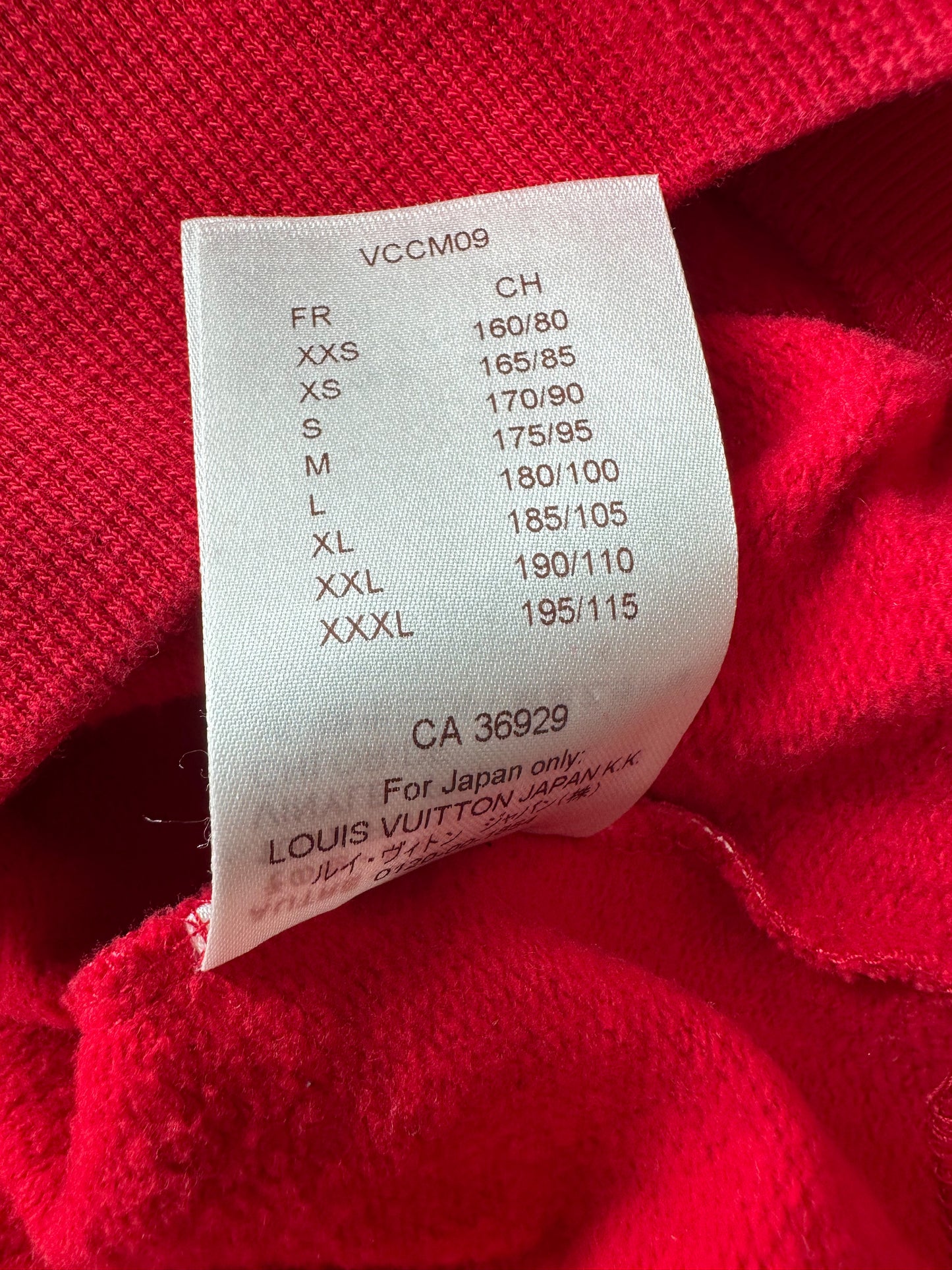 Louis Vuitton Supreme Red Monogram Box Logo Hoodie