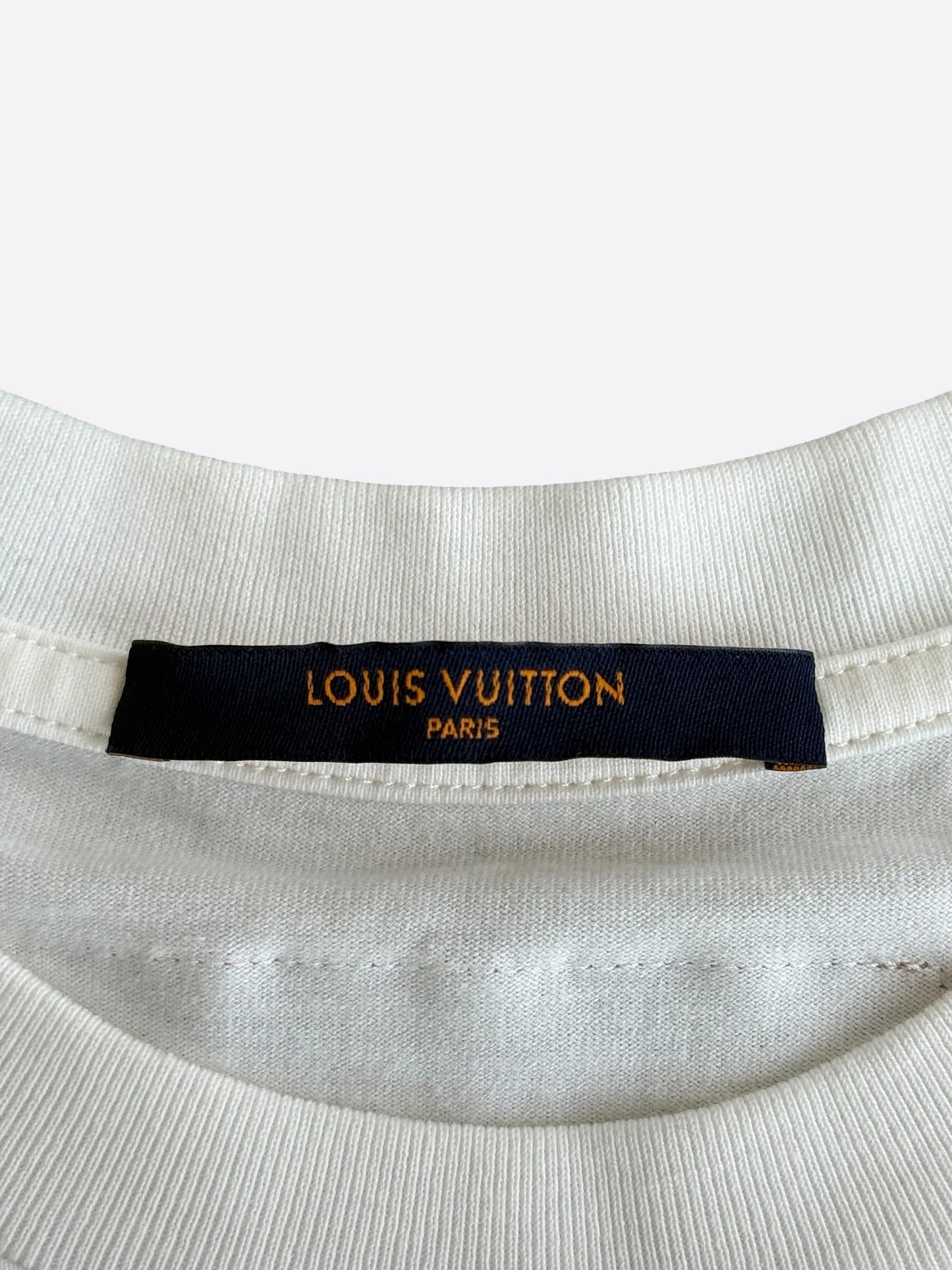 Louis Vuitton White Graffiti Logo T-Shirt