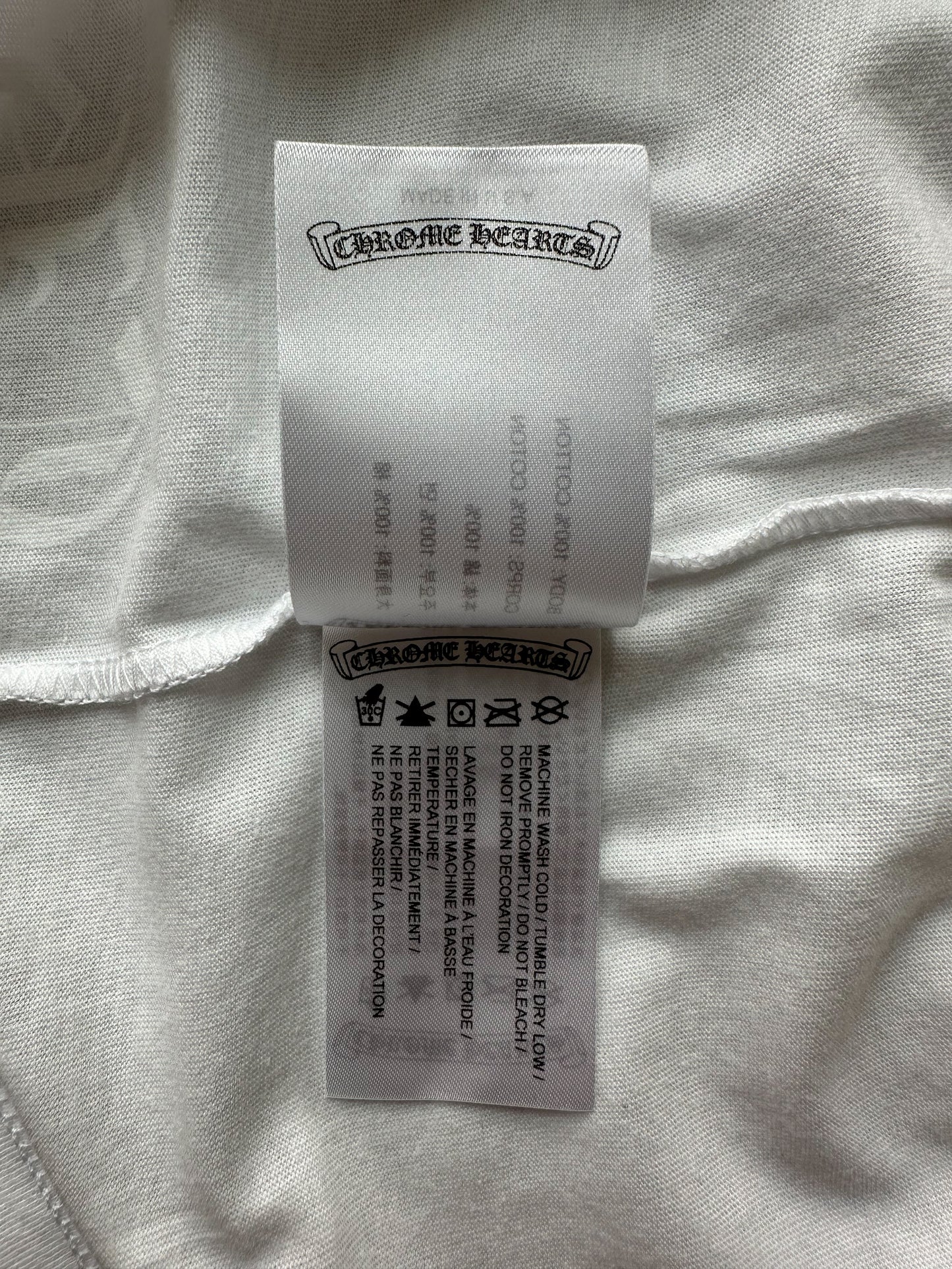 Chrome Hearts White Multicolor Horseshoe Logo Longsleeve T-Shirt