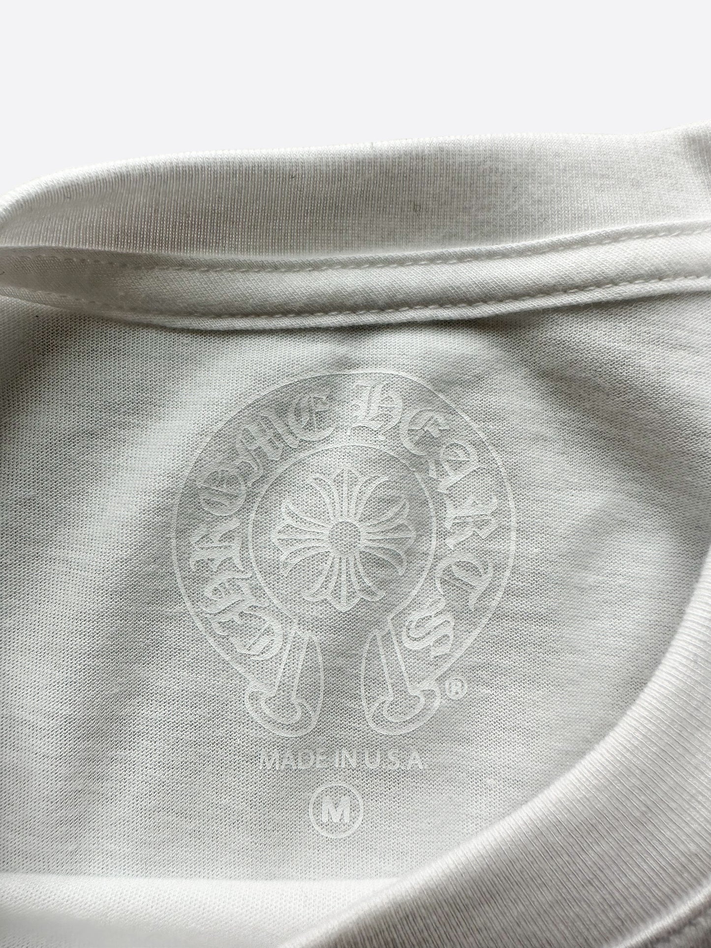 Chrome Hearts White Multicolor Horseshoe Logo Longsleeve T-Shirt