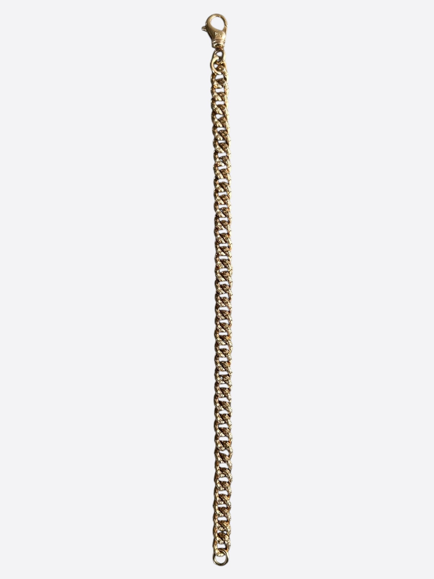 Chrome Hearts Gold Extra Fancy Mini Cuban Bracelet