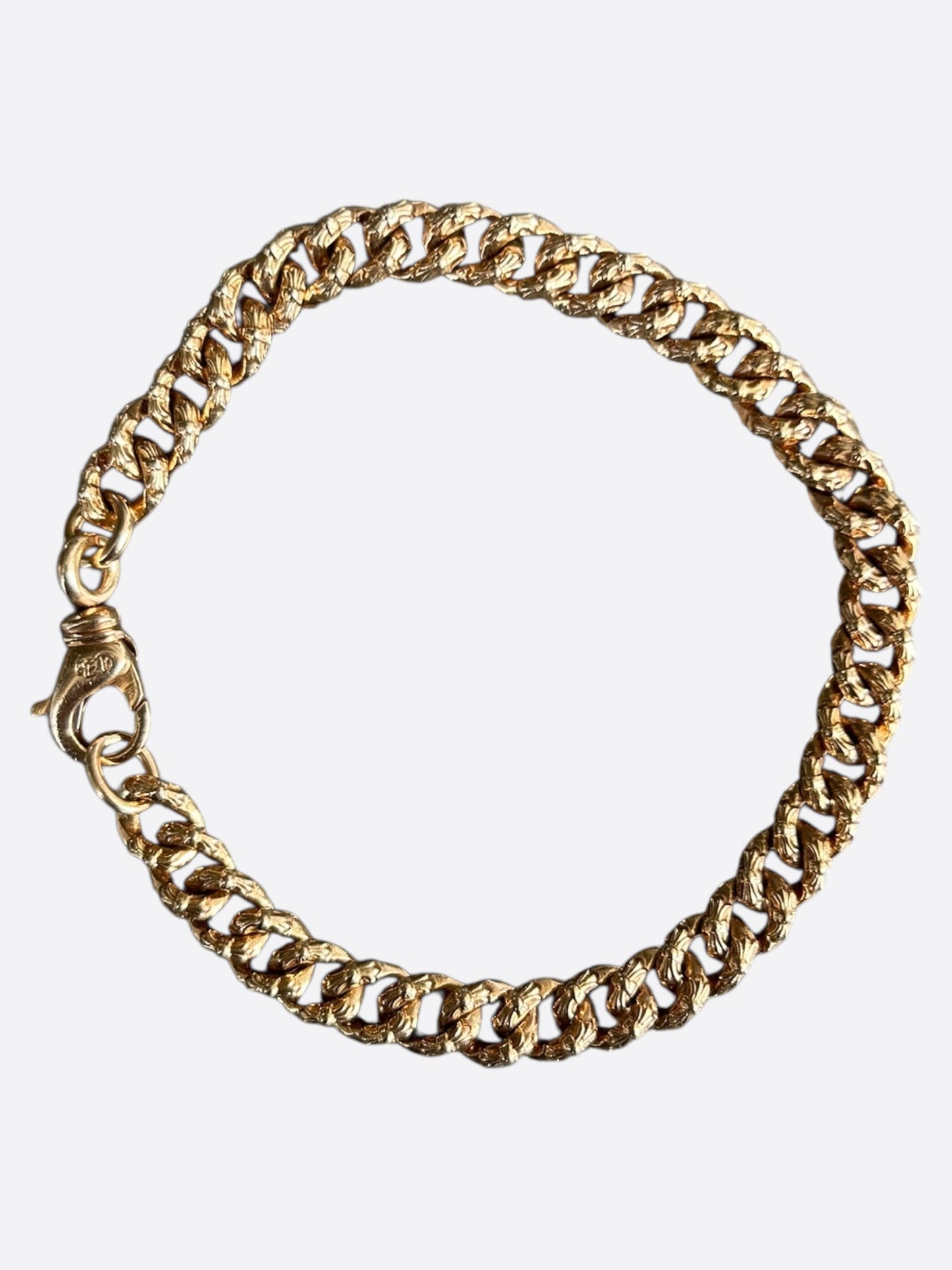 Chrome Hearts Gold Extra Fancy Mini Cuban Bracelet