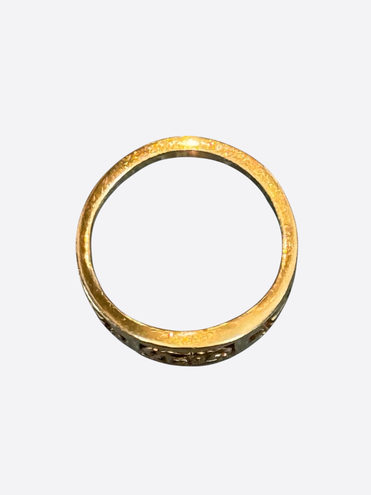 Chrome Hearts 22K CH Crest Mini Ring
