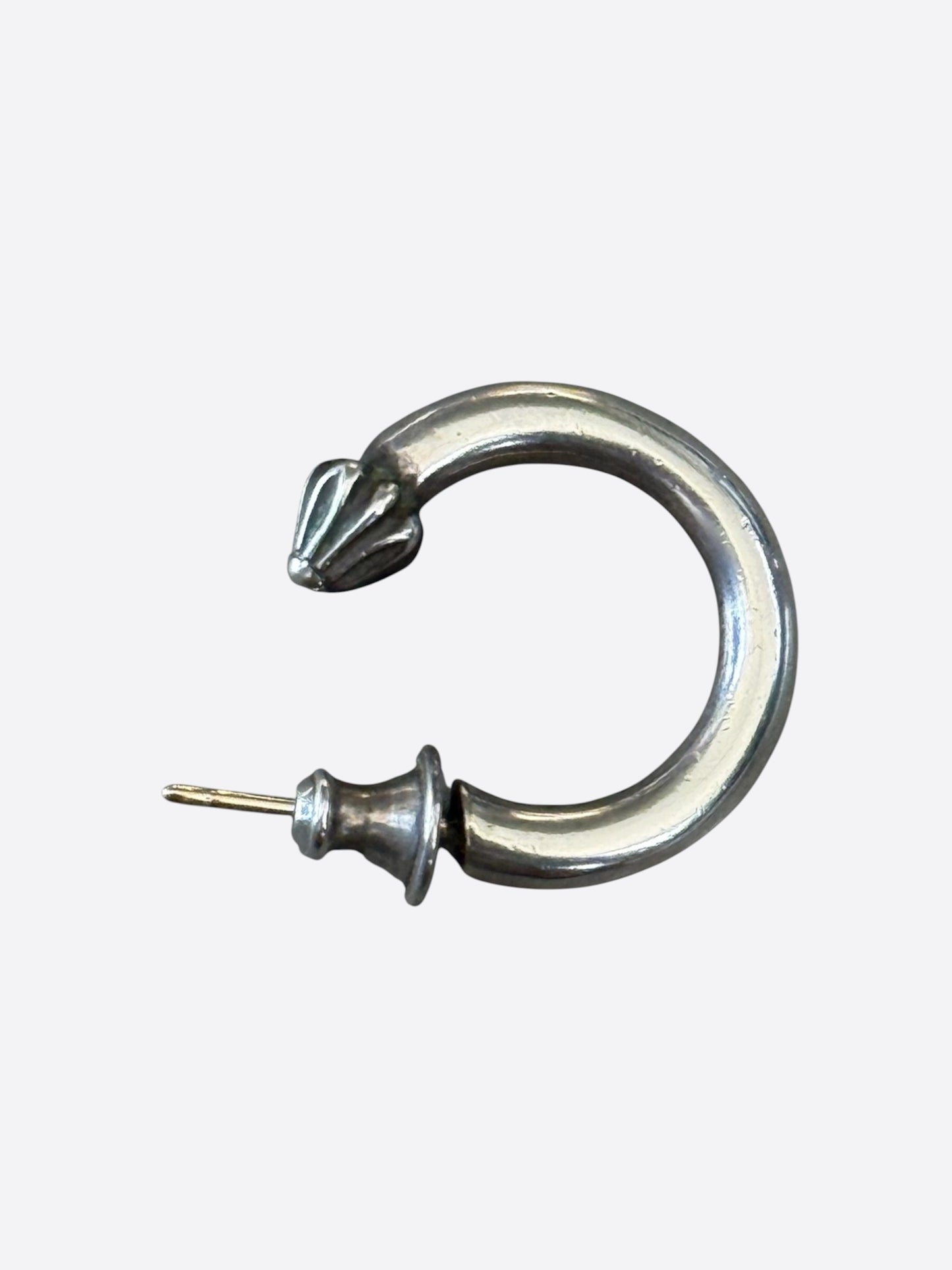 Chrome Hearts Silver Hoop Earrings