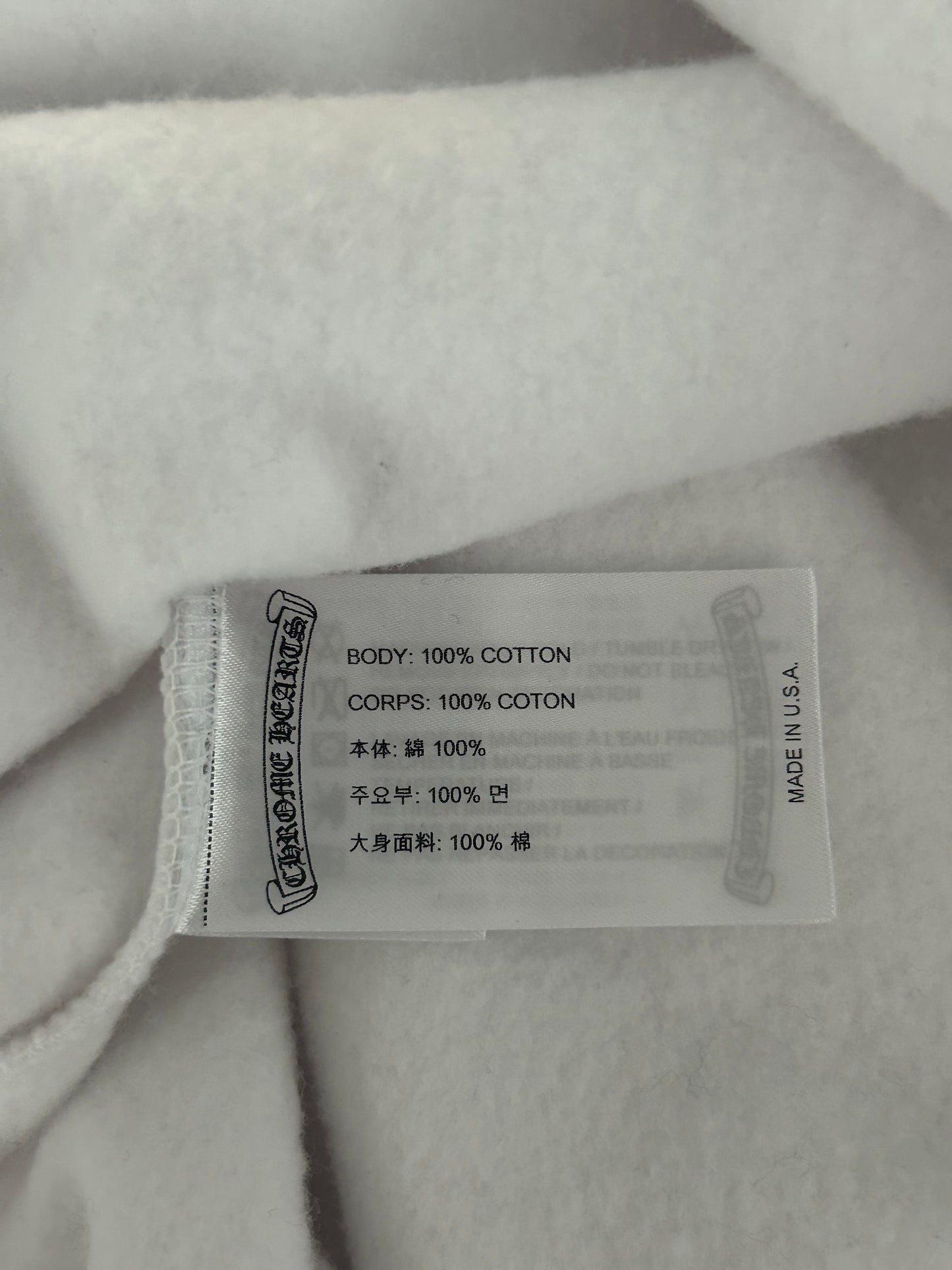 Chrome Hearts White & Black Love You Neck Logo Sweater