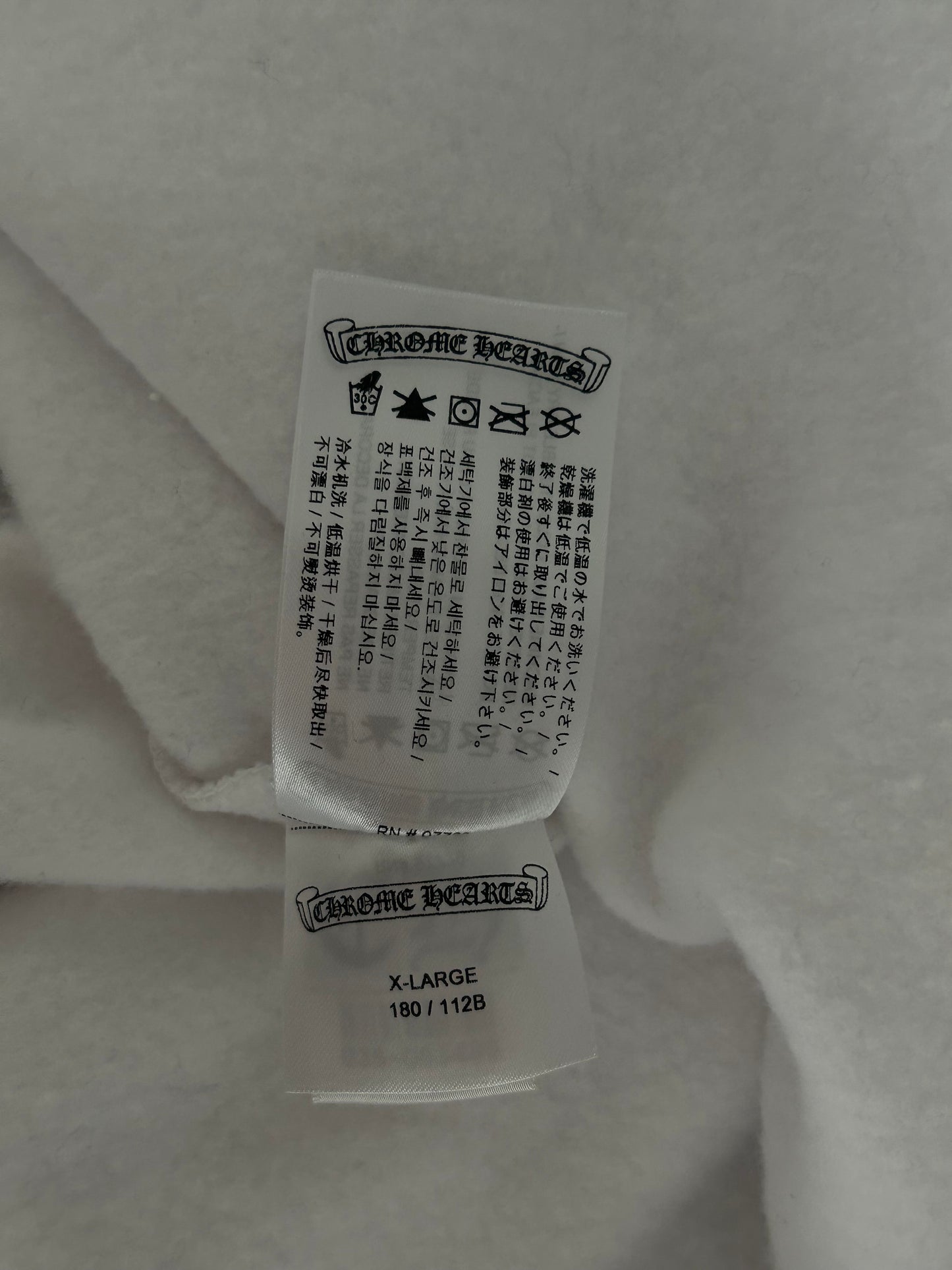 Chrome Hearts White & Black Love You Neck Logo Sweater