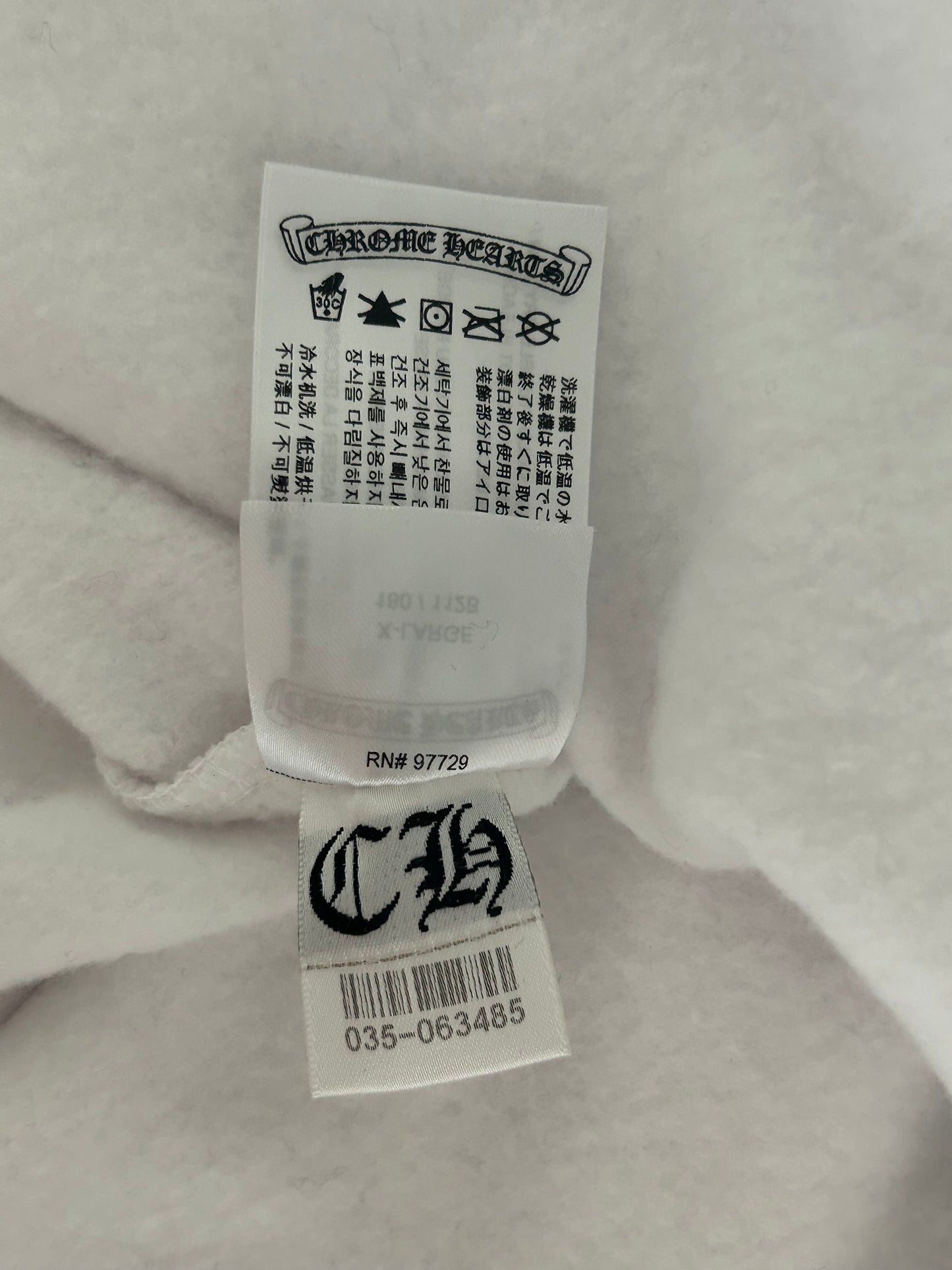 Chrome Hearts White & Black Love You Neck Logo Sweater