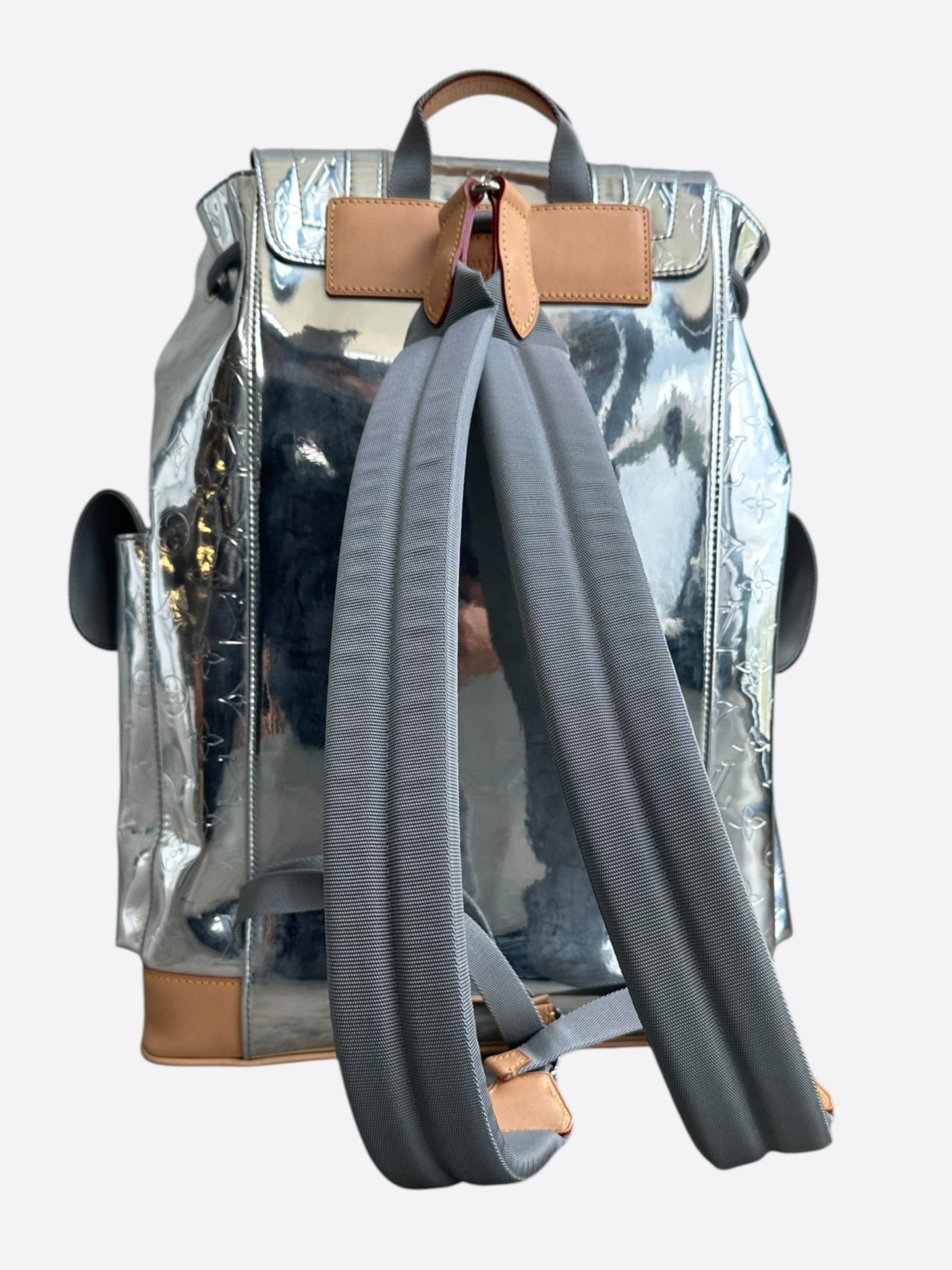 Louis Vuitton Silver Mirror Monogram Christopher Backpack