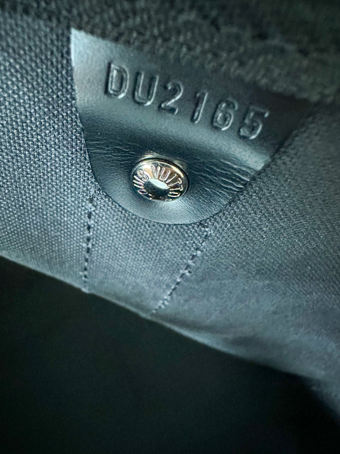 Louis Vuitton Damier Graphite Red Trim Keepall 55