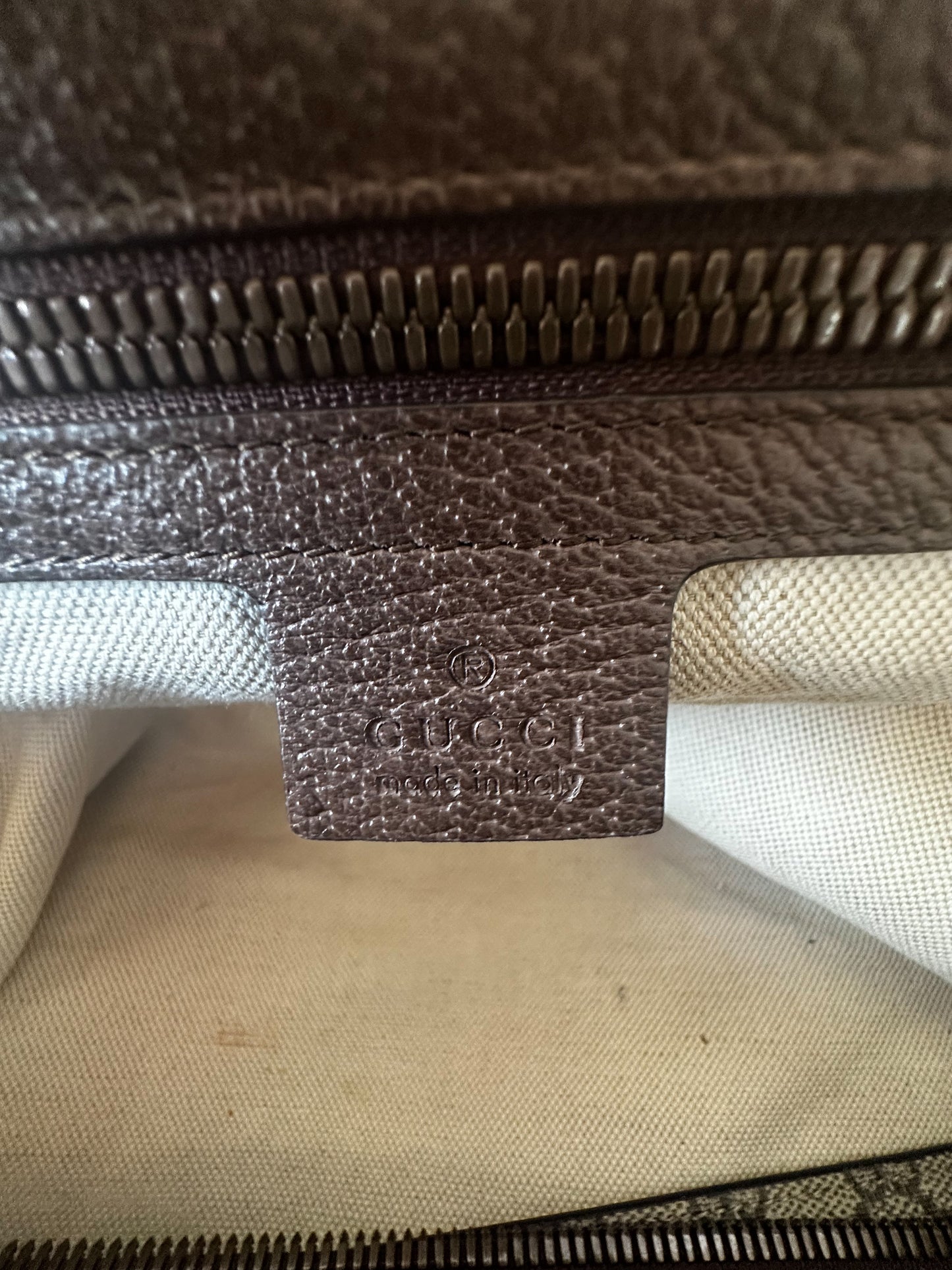 Gucci Tan GG Monogram Ophidia Duffel Bag