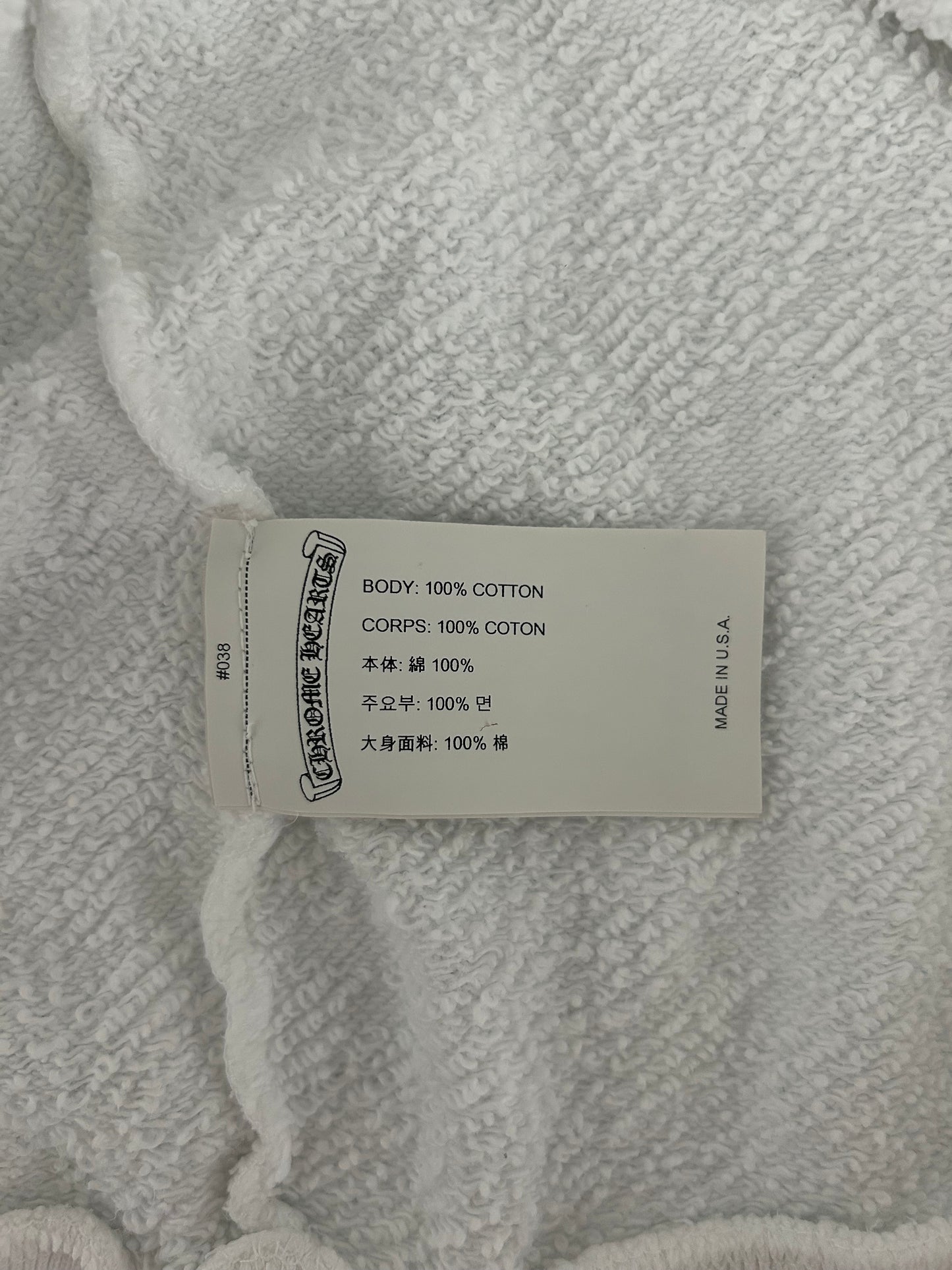 Chrome Hearts White Cross Jacquard Embroidered Sweater