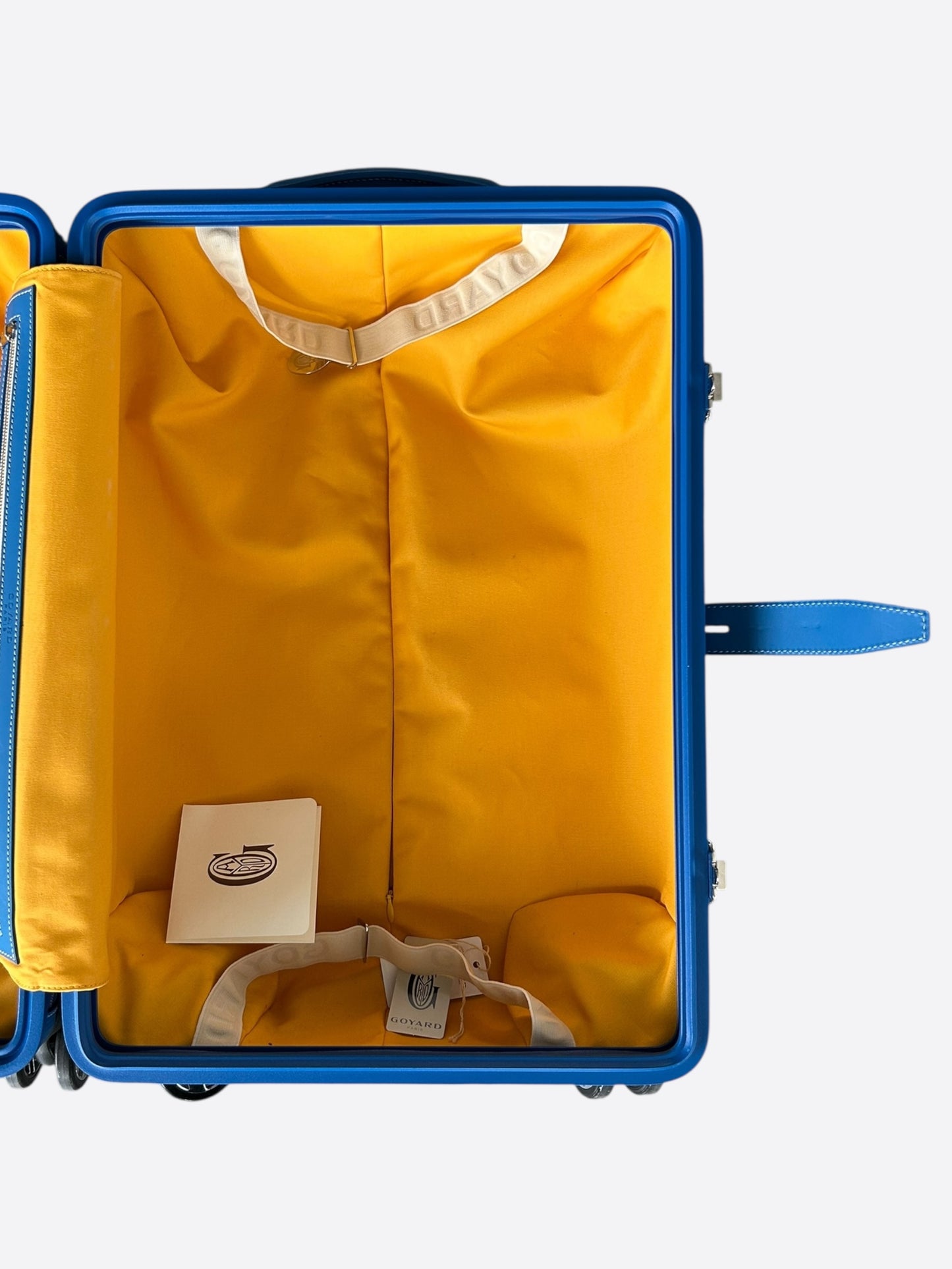 Goyard Blue Bourget PM Trolley Suitcase