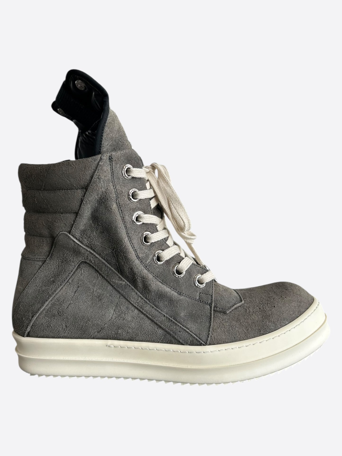 Chrome Hearts Rick Owens Grey Suede Geobaskets