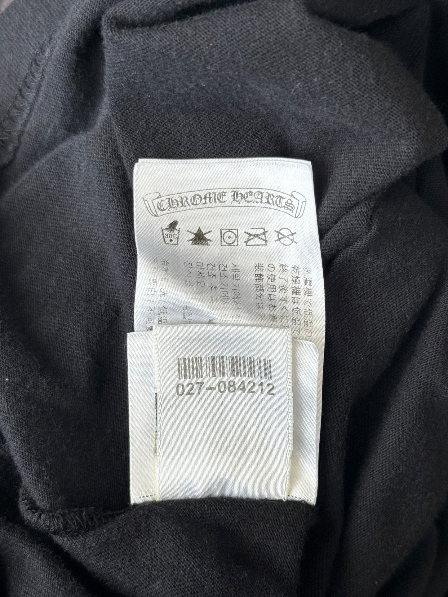 Chrome Hearts Black & Yellow Staff Horseshoe Logo Longsleeve T-Shirt