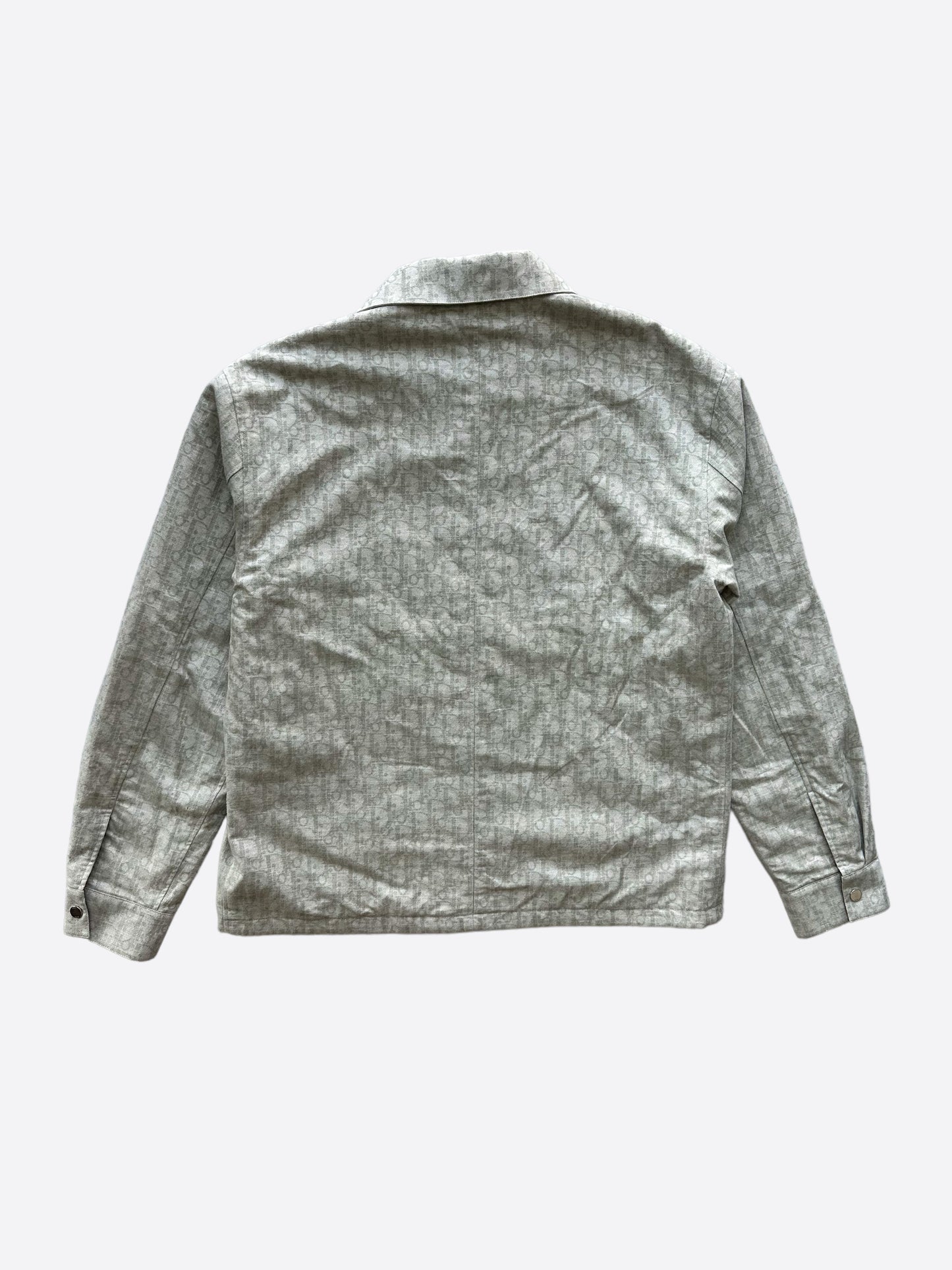 Dior Grey Oblique Quilted Button Up Shirt