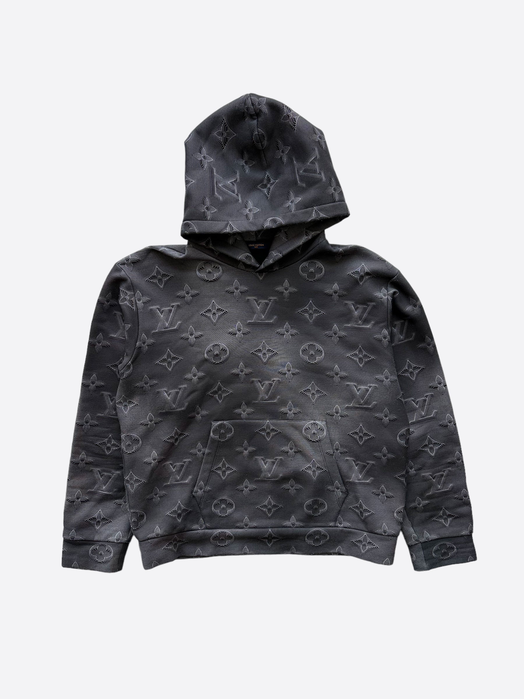 Louis Vuitton 2021 2054 3D Monogram Hoodie - Grey Sweatshirts