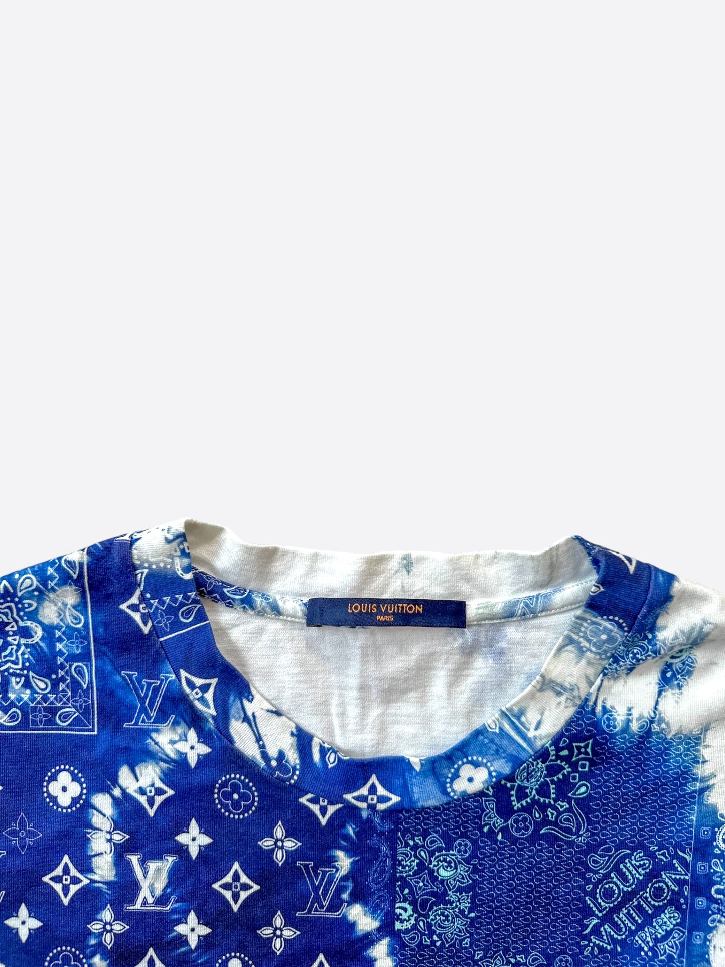 Louis Vuitton Blue Monogram Bandana T-Shirt