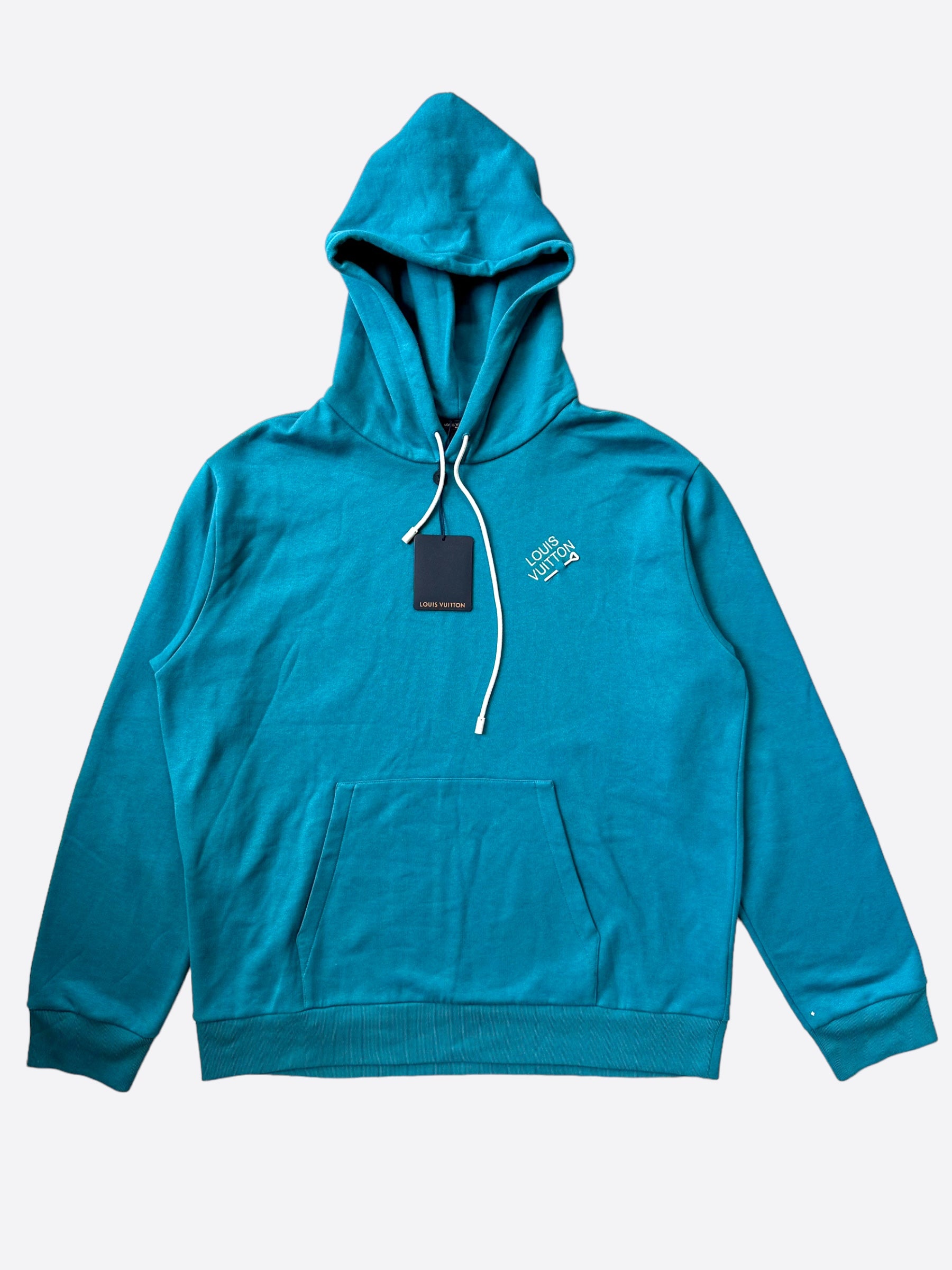 Louis Vuitton Light Blue Pin Embroidered Hoodie Savonches