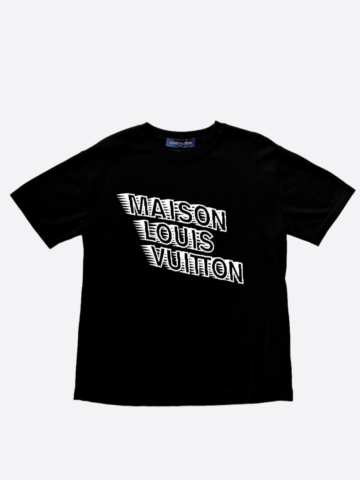 Louis Vuitton Black & White Maison Intarsia T-Shirt